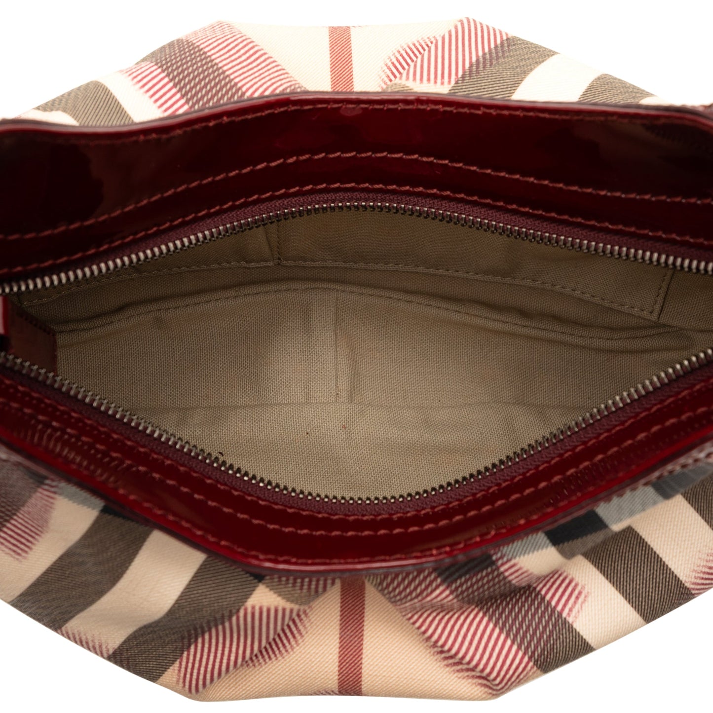 Burberry Small Nova Check Coated Canvas Hearts Hernville Hobo