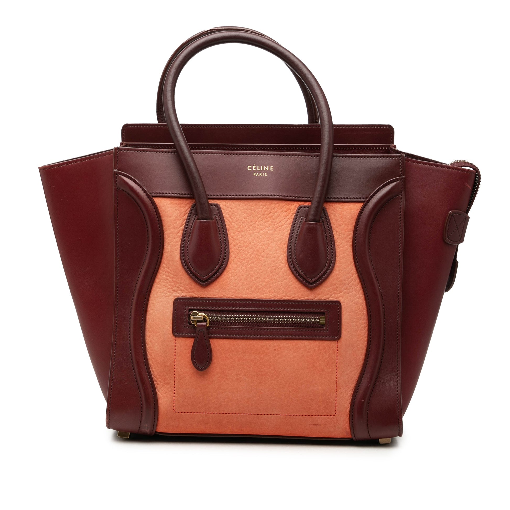 Celine Micro Bicolor Calfskin Luggage Tote
