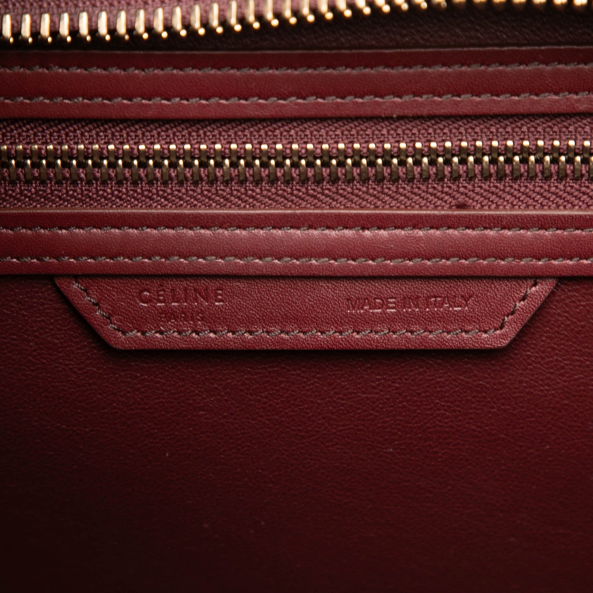 Celine Micro Bicolor Calfskin Luggage Tote