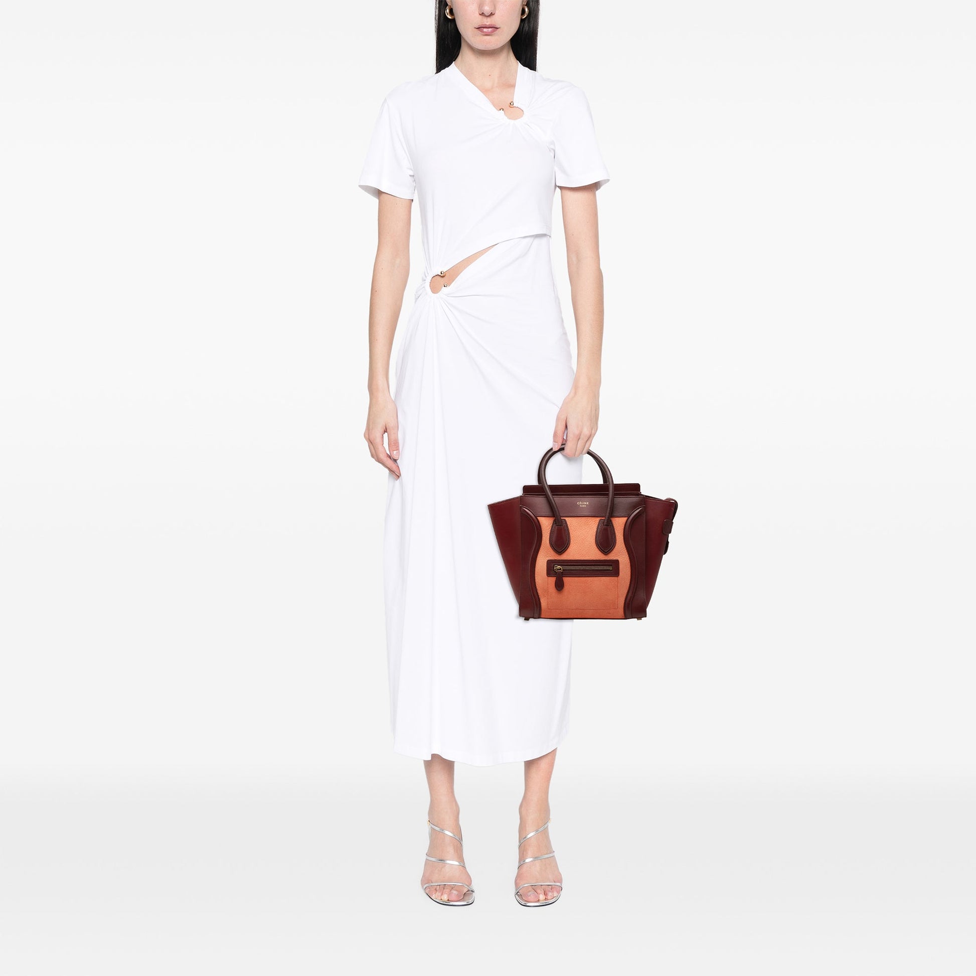 Celine Micro Bicolor Calfskin Luggage Tote