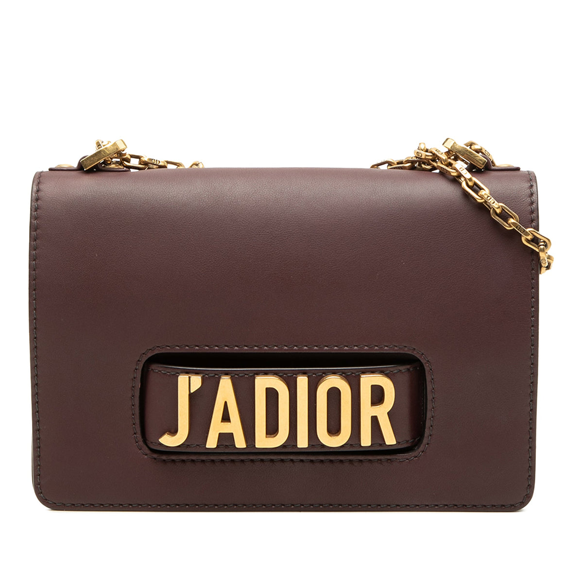 Dior Medium Calfskin J'Adior Leather Chain Flap — Red