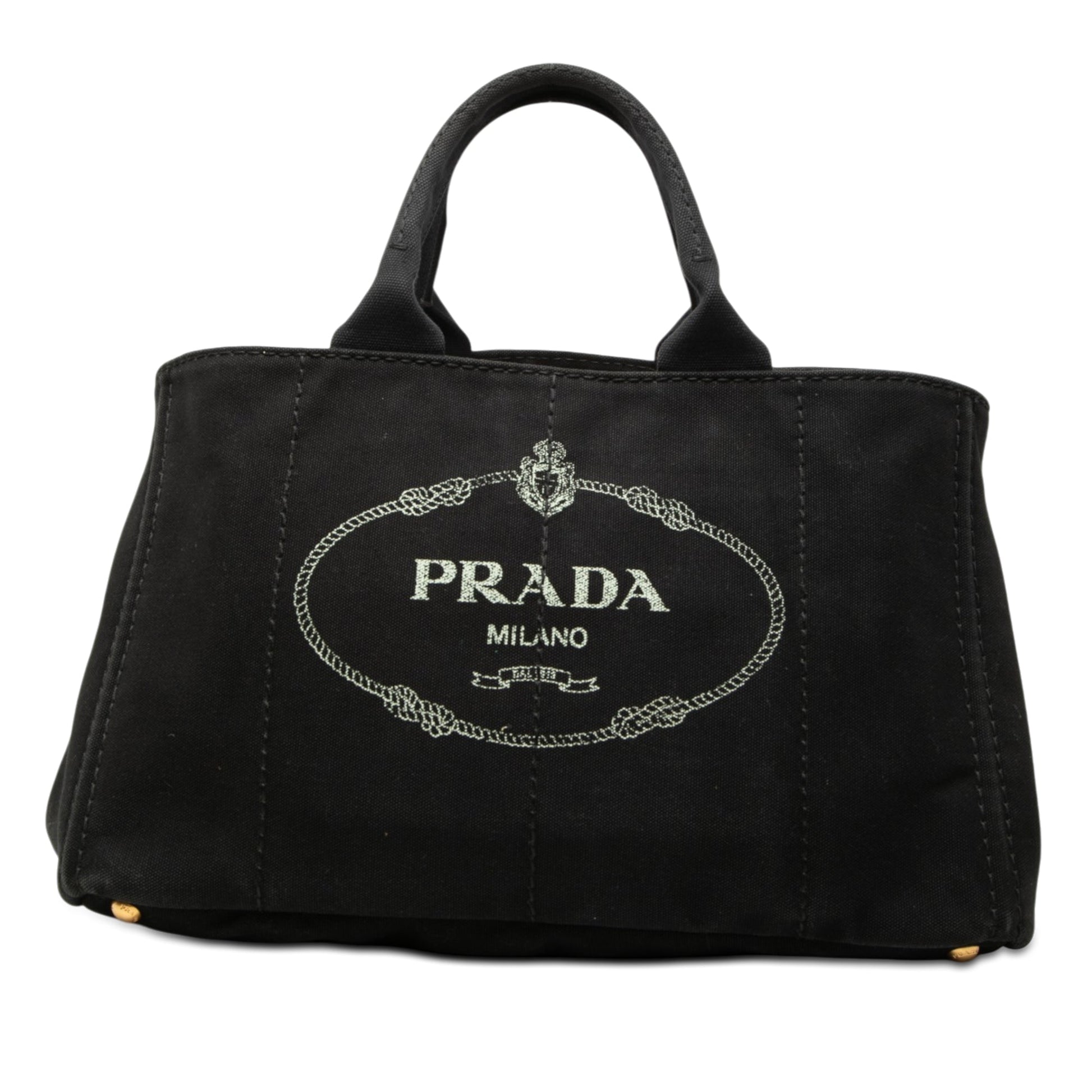 Prada Large Canvas Canapa Logo Satchel