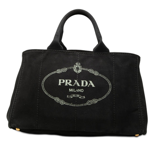 Prada Large Canvas Canapa Logo Satchel
