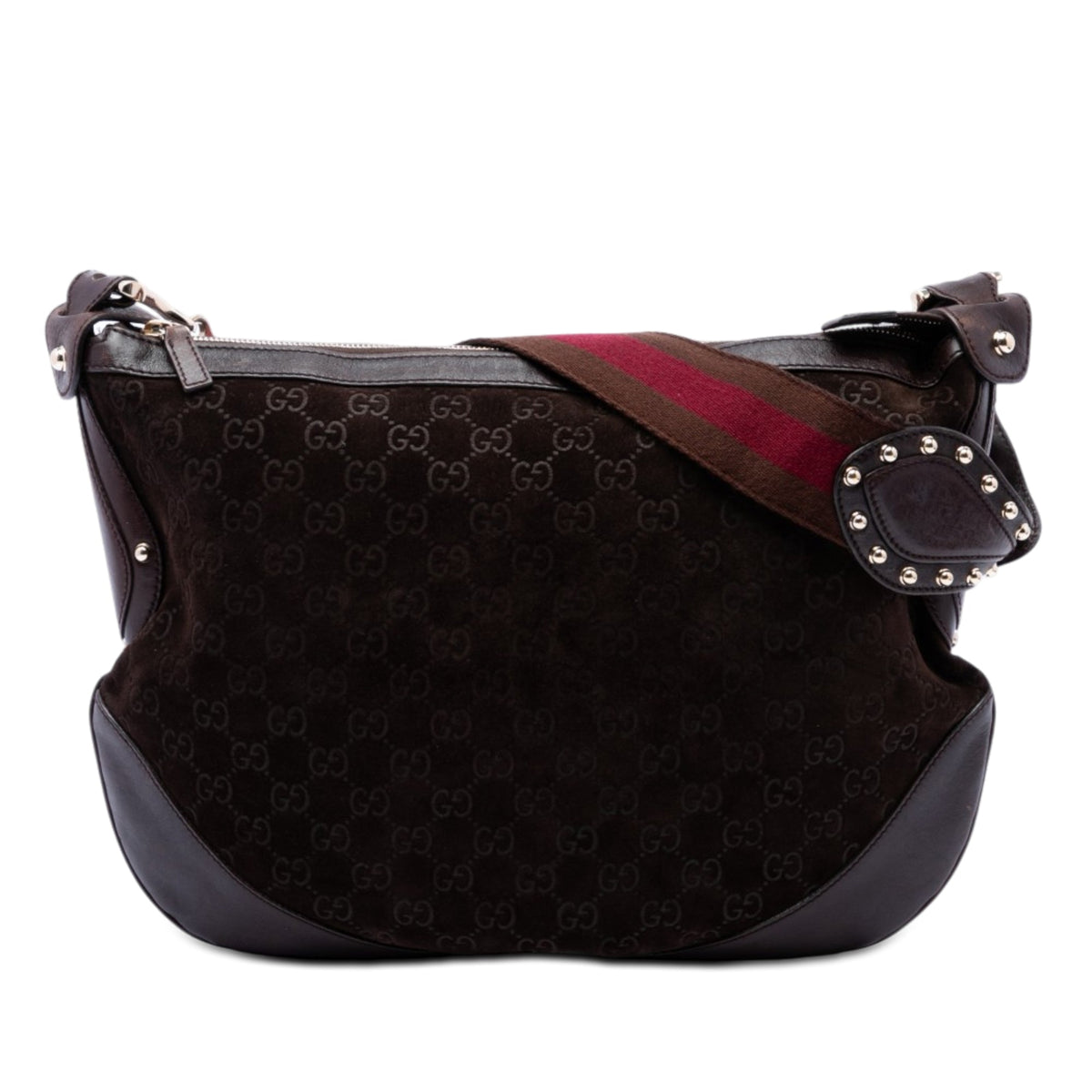 Gucci GG Suede Studded Pelham Crossbody
