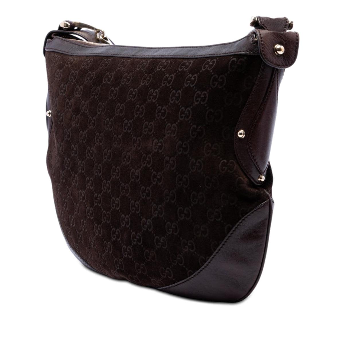 Gucci GG Suede Studded Pelham Crossbody