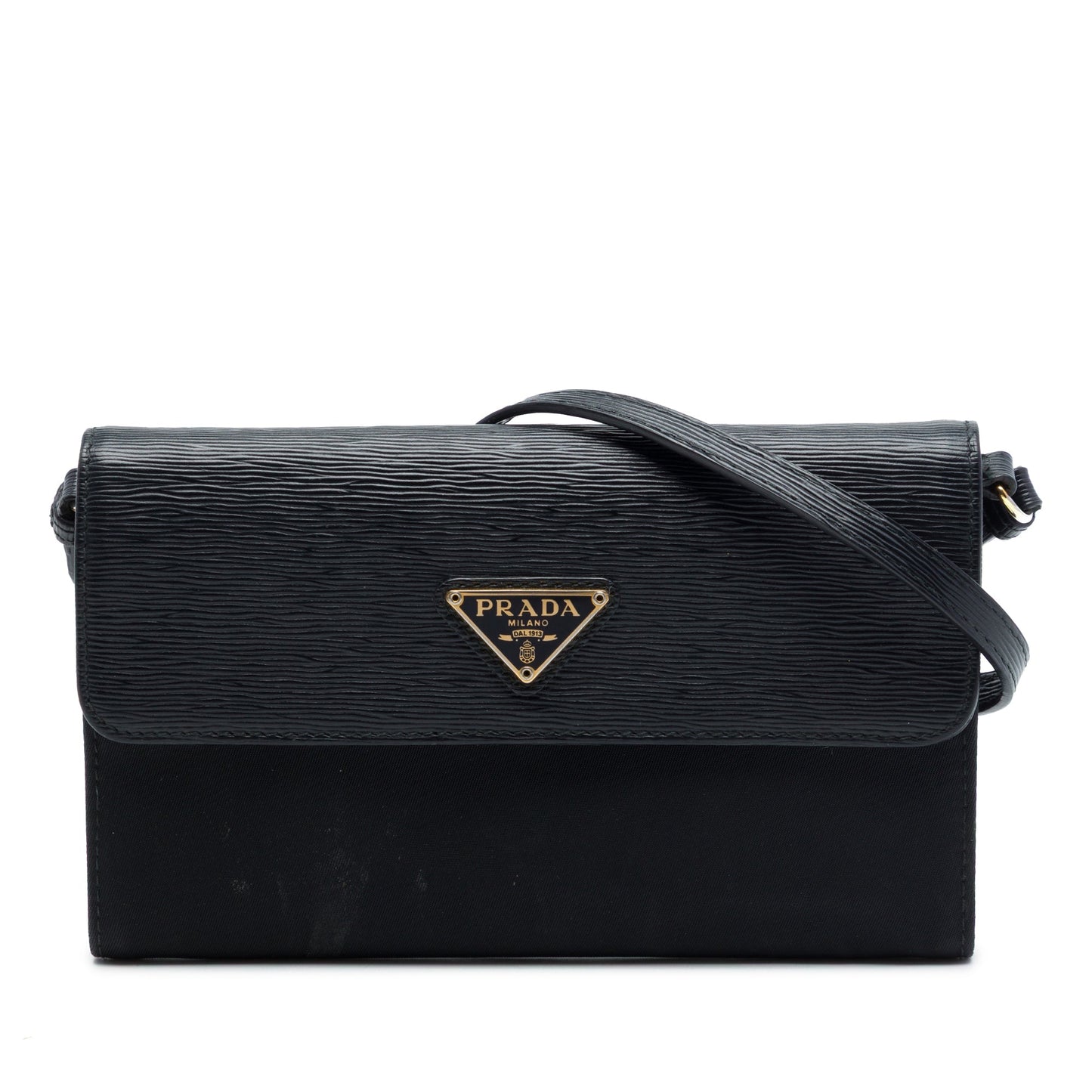 Prada Vitello Move and Tessuto Wallet On Strap