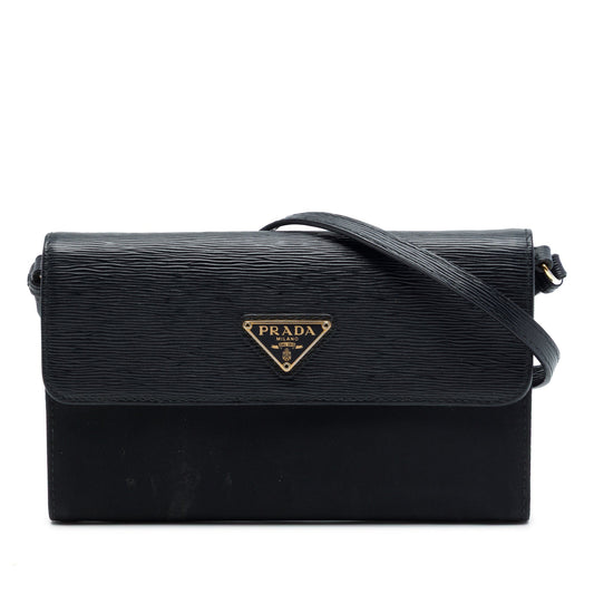Prada Vitello Move and Tessuto Wallet On Strap