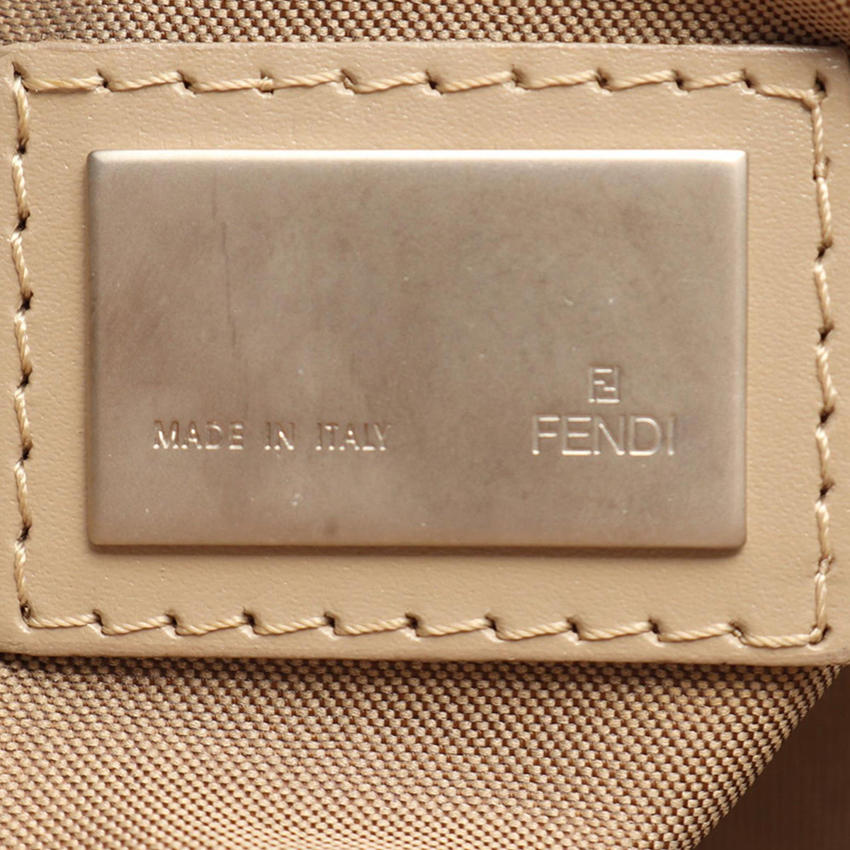 Fendi Zucchino Canvas Tote — Beige