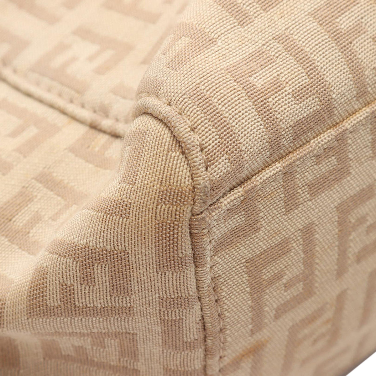 Fendi Zucchino Canvas Tote — Beige