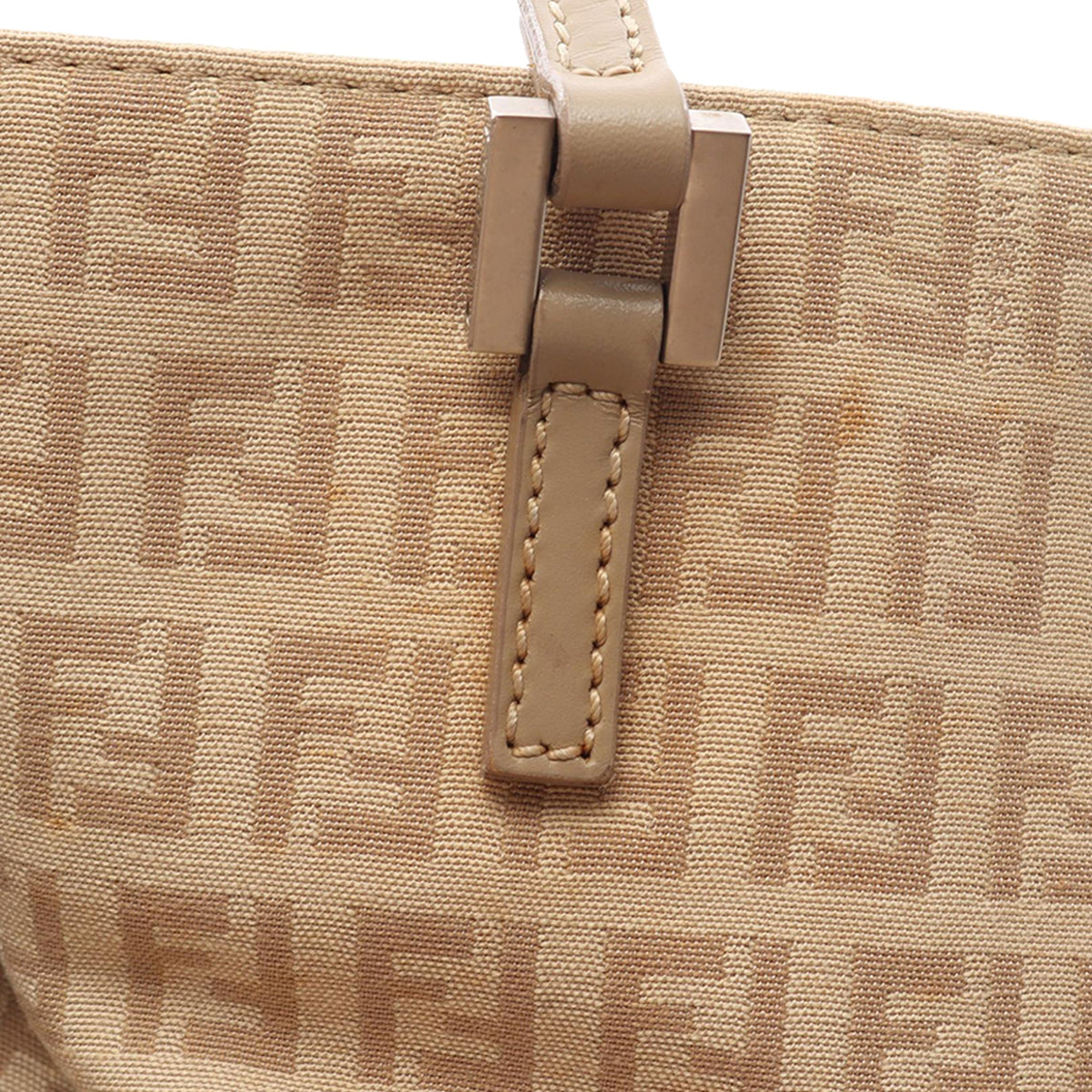 Fendi Zucchino Canvas Tote — Beige