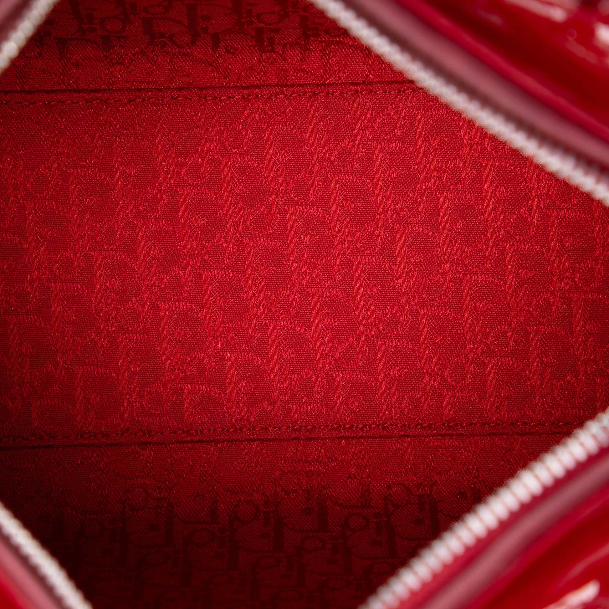 Dior Medium Patent Cannage Lady Dior