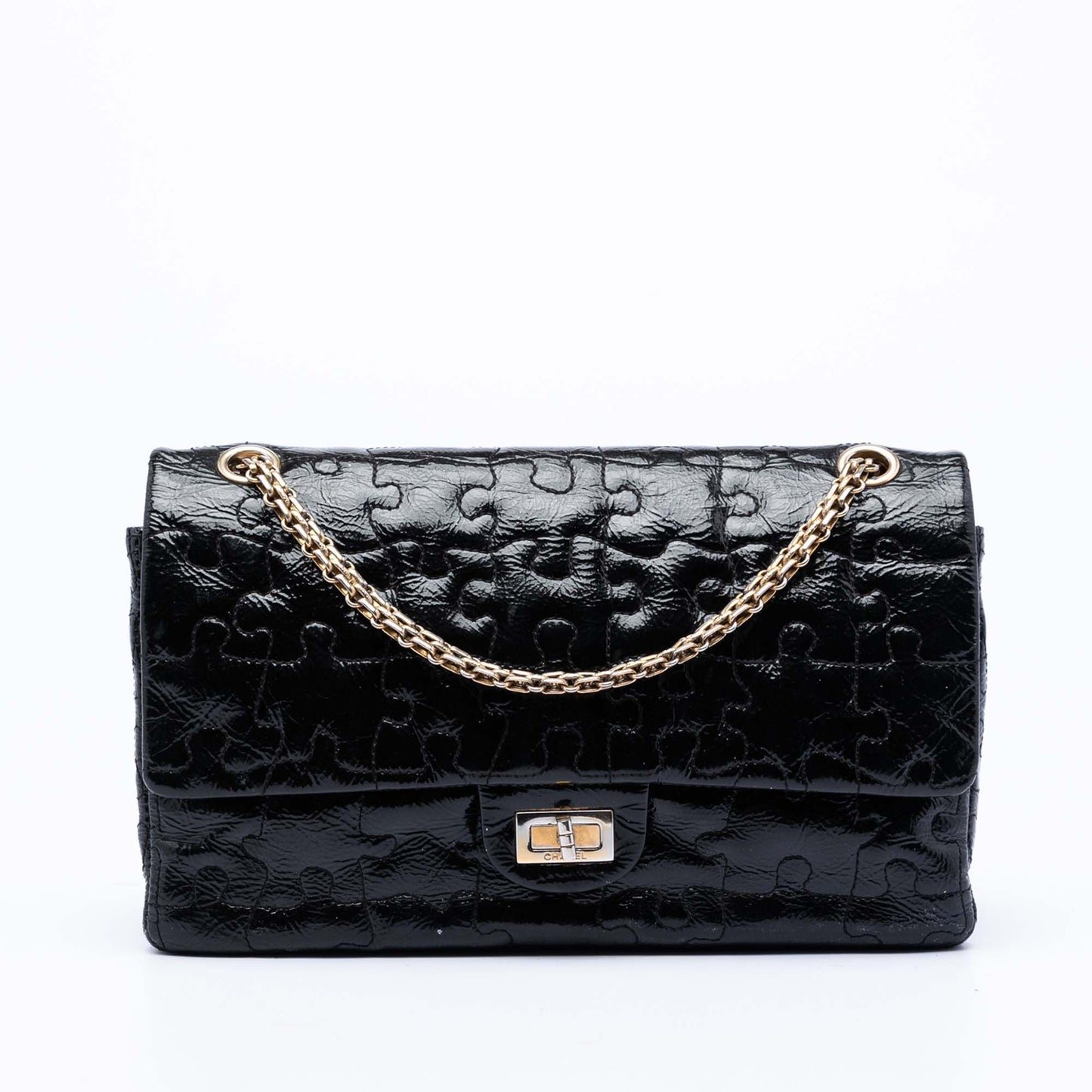 Chanel Crackled Patent Puzzle Reissue 2.55 Double Flap 226