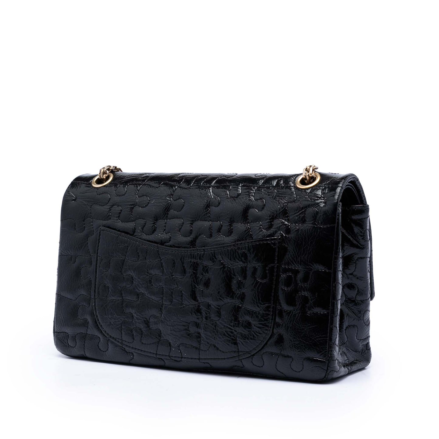 Chanel Crackled Patent Puzzle Reissue 2.55 Double Flap 226