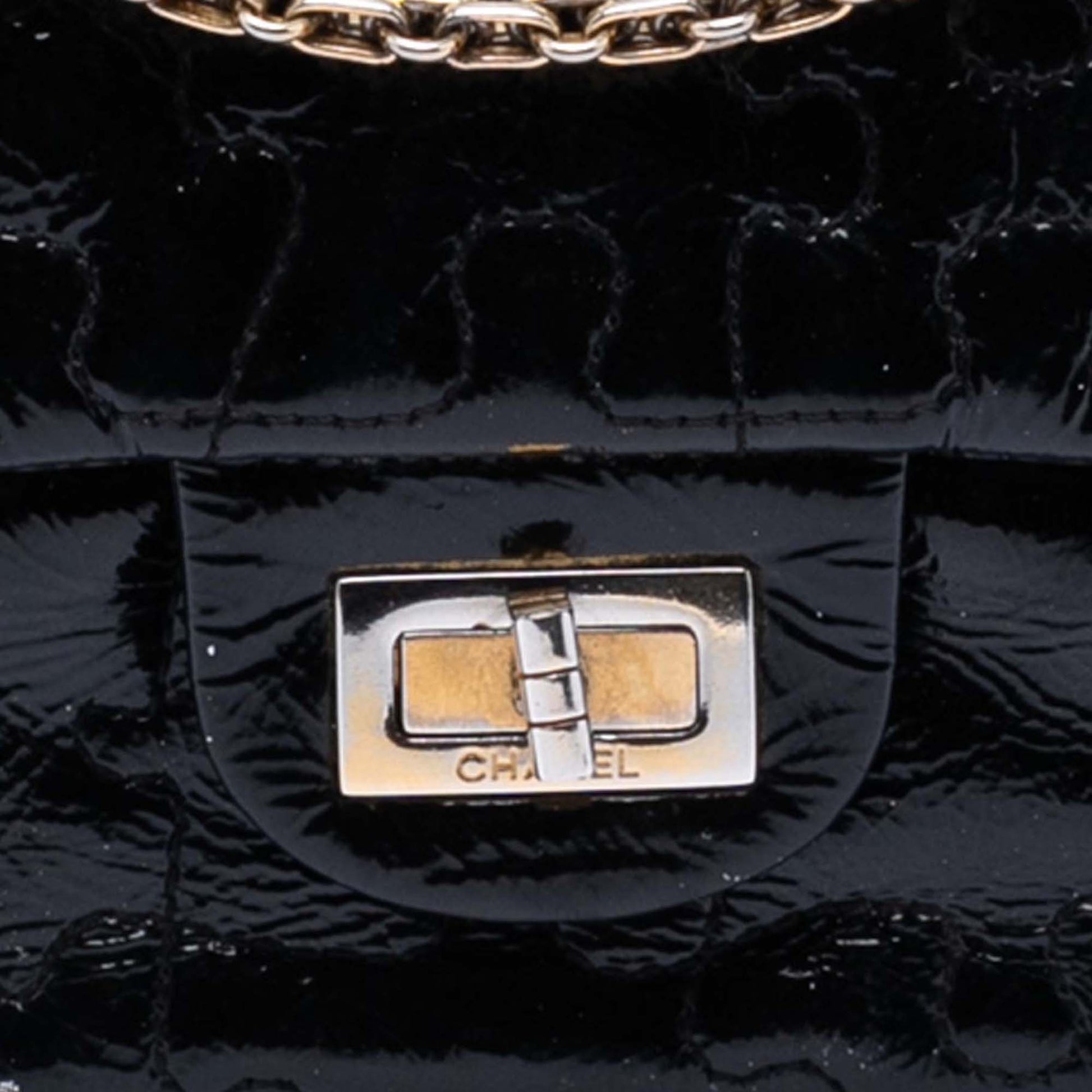 Chanel Crackled Patent Puzzle Reissue 2.55 Double Flap 226