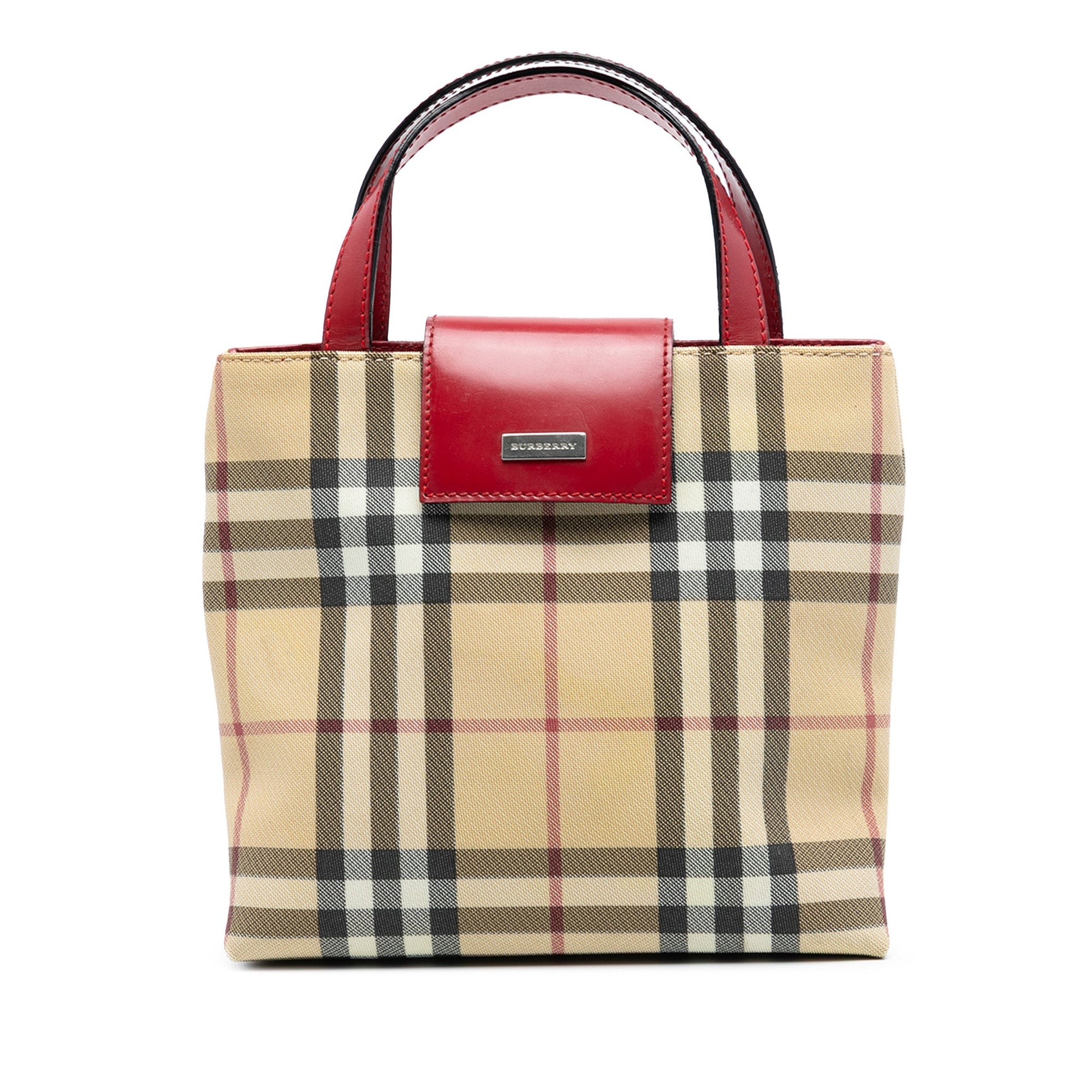 Burberry House Check Coated Canvas Handbag