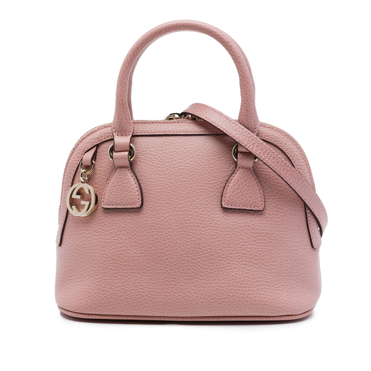 Gucci Mini Calfskin GG Charm Dome Satchel