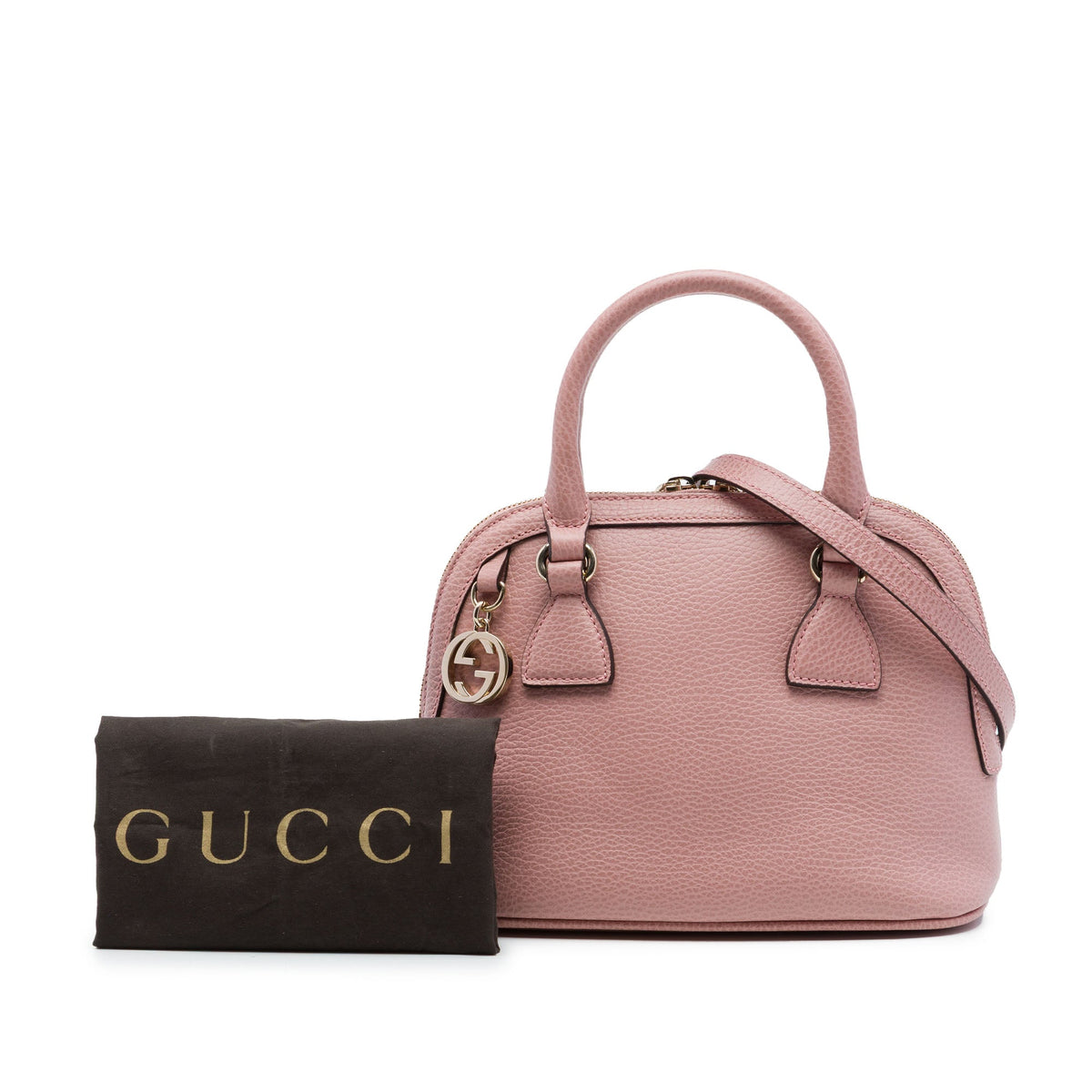 Gucci Mini Calfskin GG Charm Dome Satchel