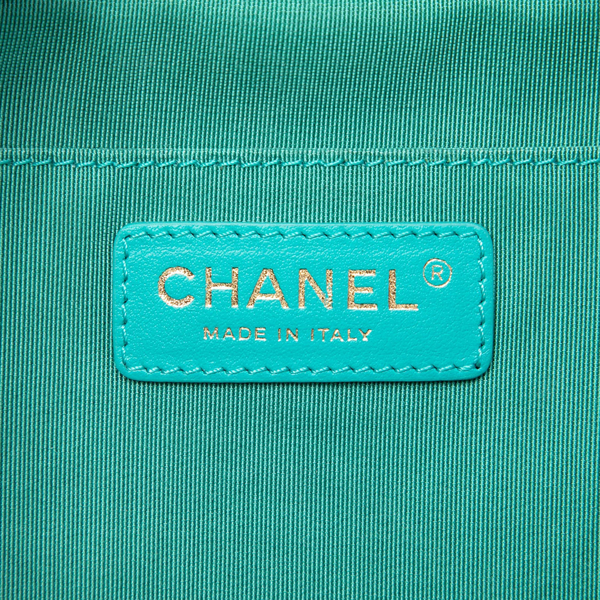 Chanel CC Stitched Calfskin Enamel Camera Bag — Blue