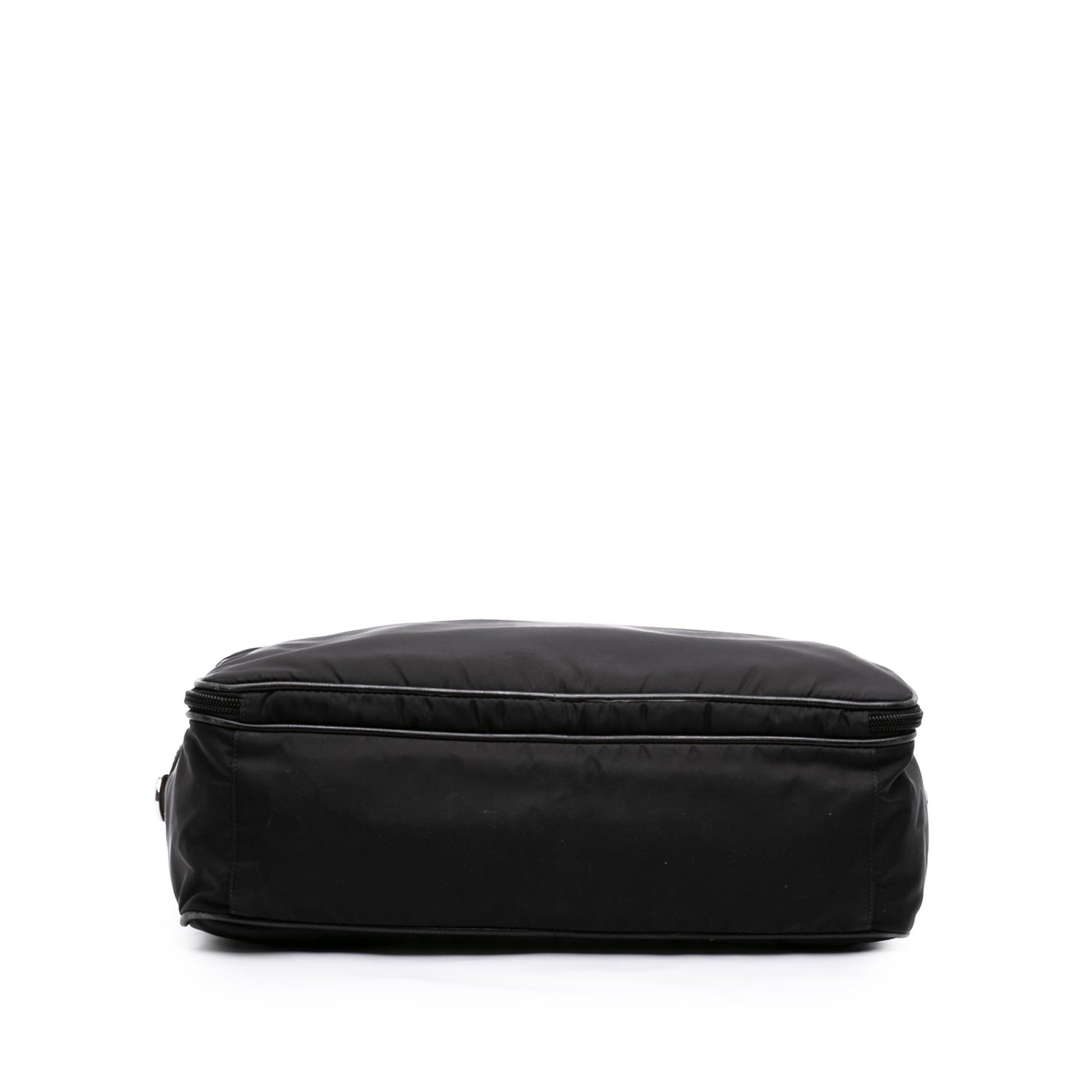 Prada Saffiano Trimmed Tessuto Business Bag