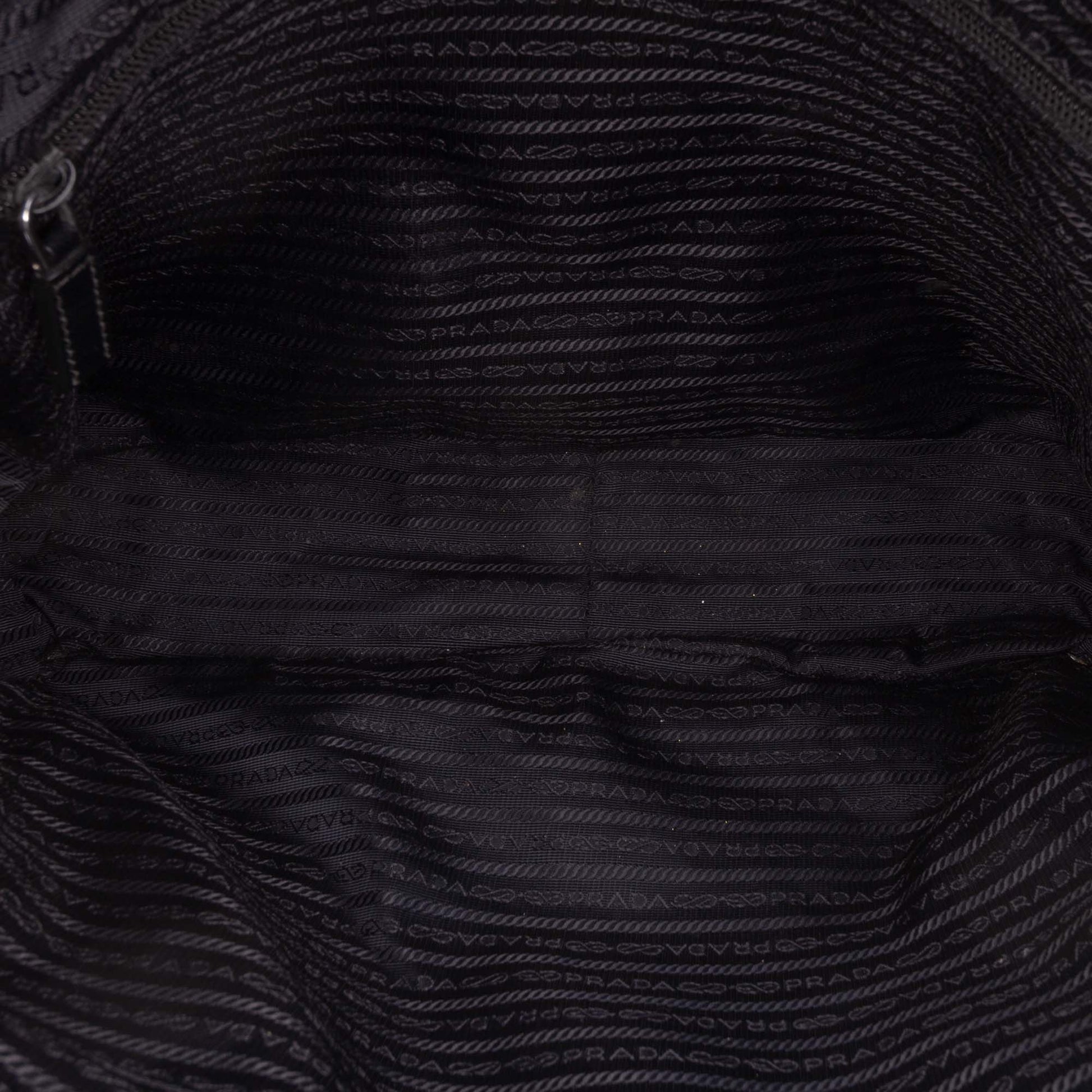 Prada Saffiano Trimmed Tessuto Business Bag