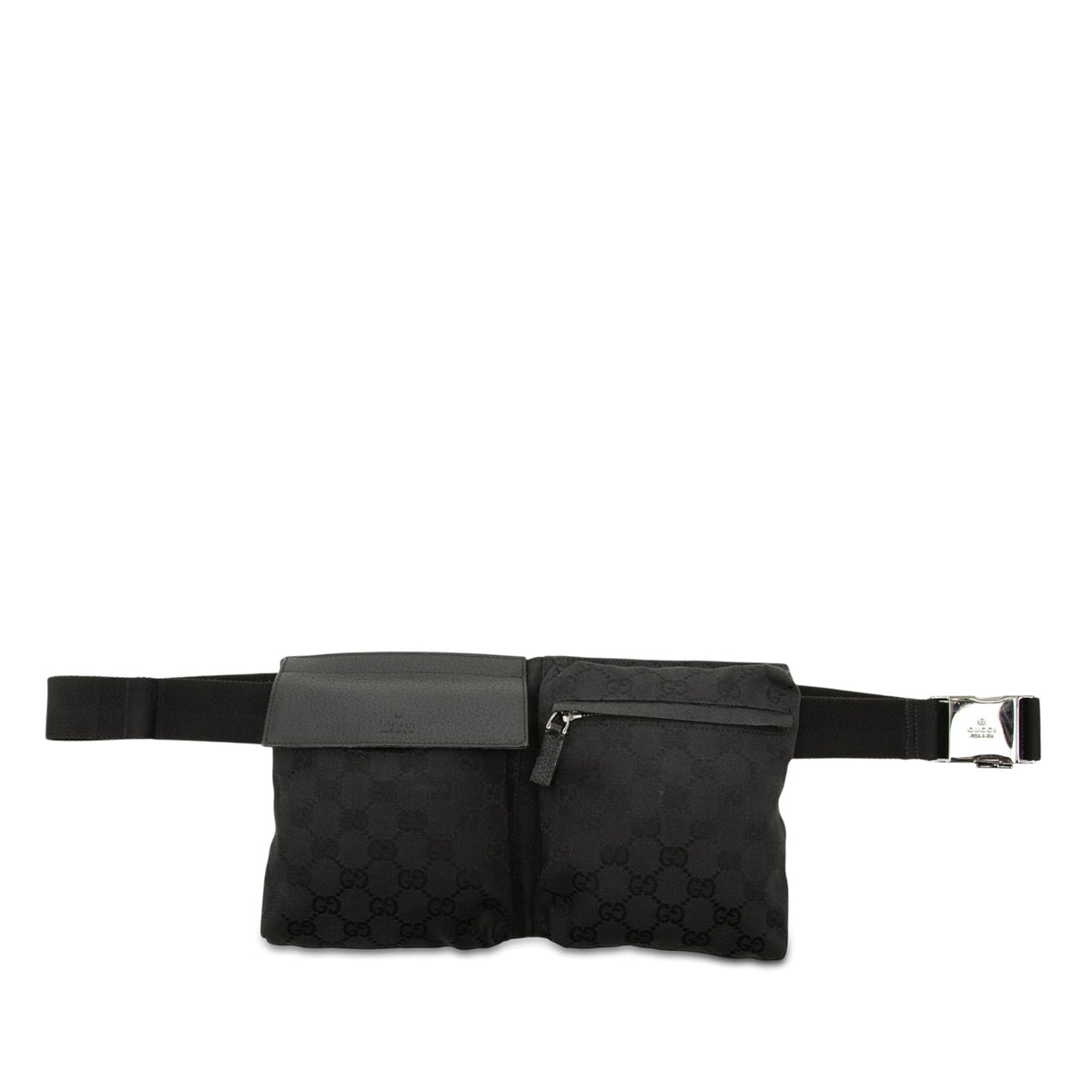 Gucci GG Canvas Double Pocket Belt Bag