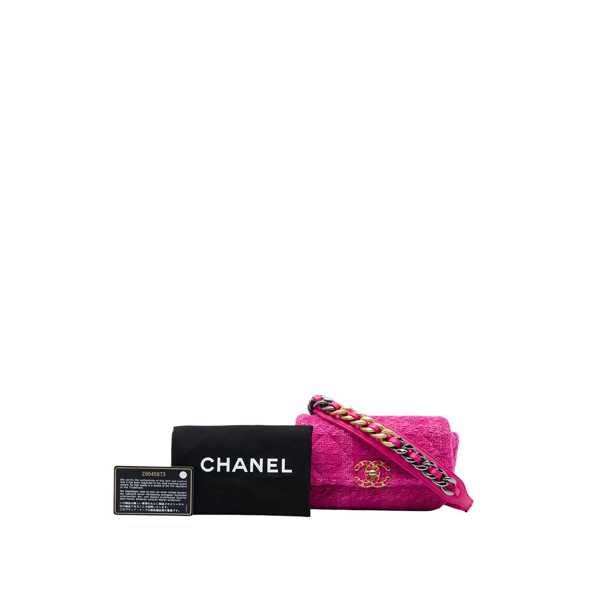 Chanel Tweed 19 Belt Bag — Pink