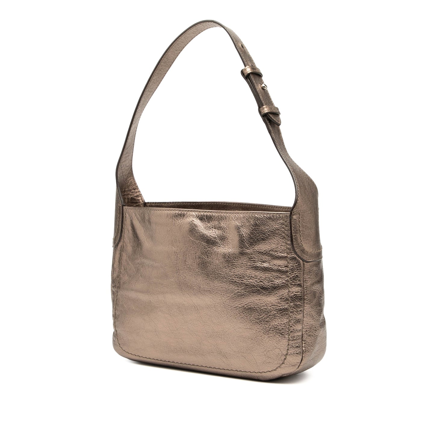 Ferragamo Perforated Leather Gancini Shoulder Bag