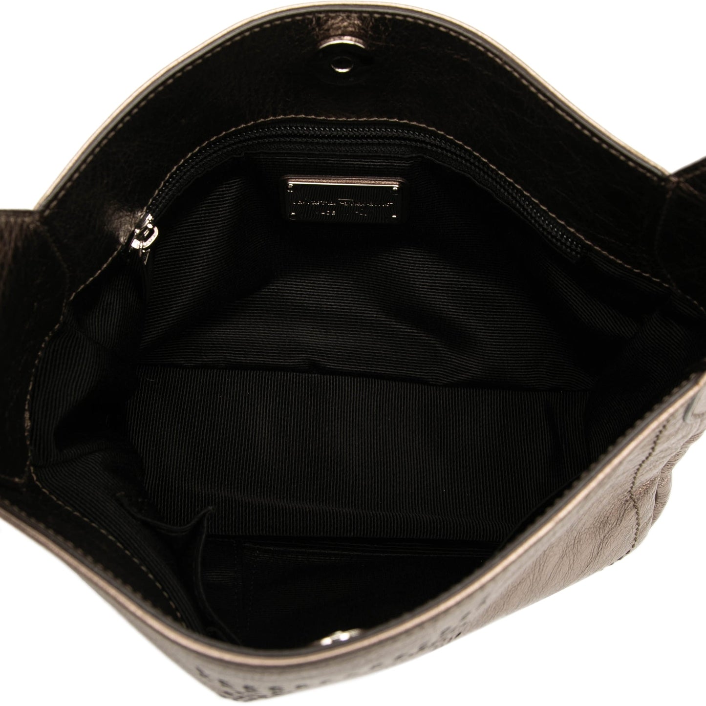 Ferragamo Perforated Leather Gancini Shoulder Bag