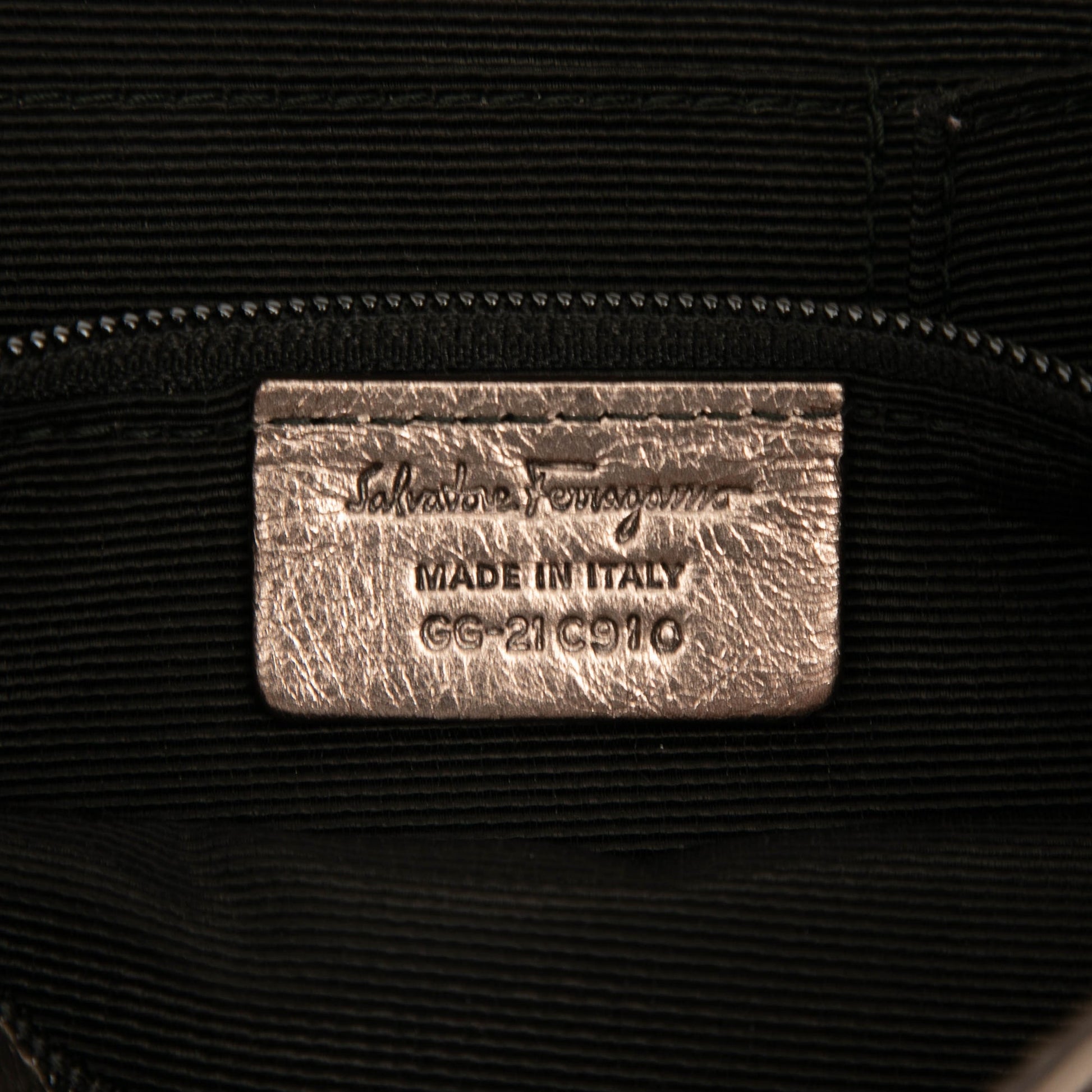 Ferragamo Perforated Leather Gancini Shoulder Bag