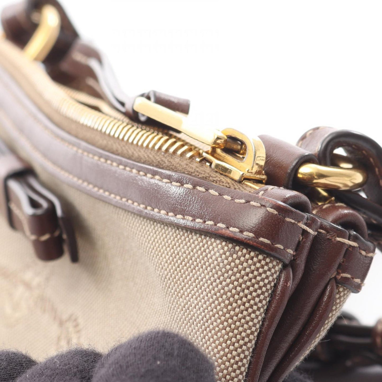 Prada Canapa Logo Jacquard Crossbody Bag