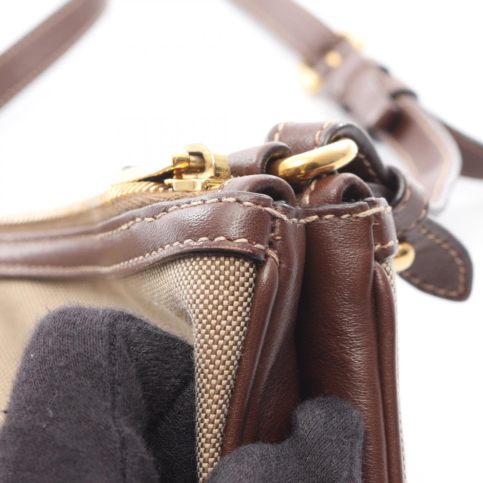Prada Canapa Logo Jacquard Crossbody Bag