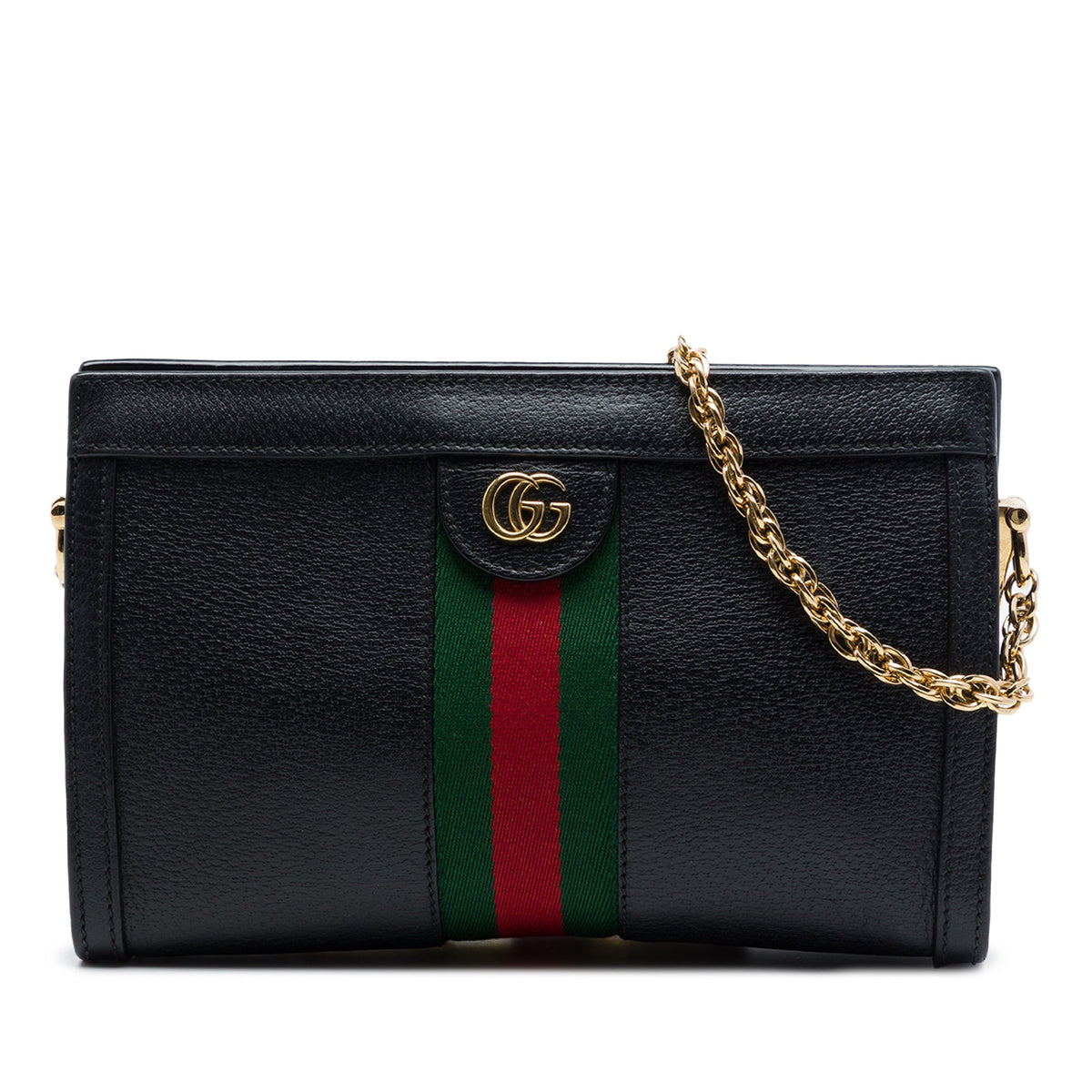 Gucci Small Calfskin Web Ophidia Chain Crossbody