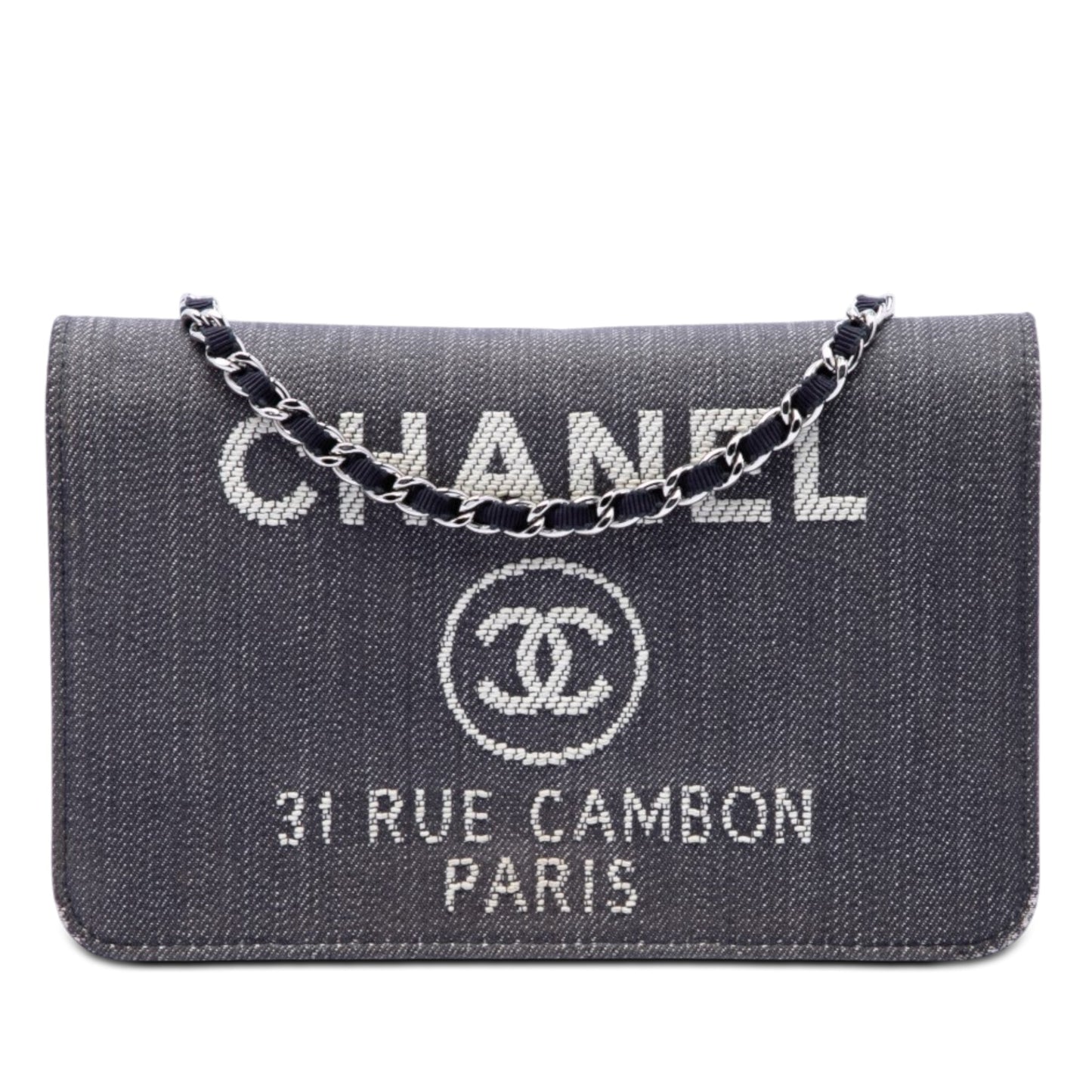 Chanel Denim Deauville Wallet On Chain