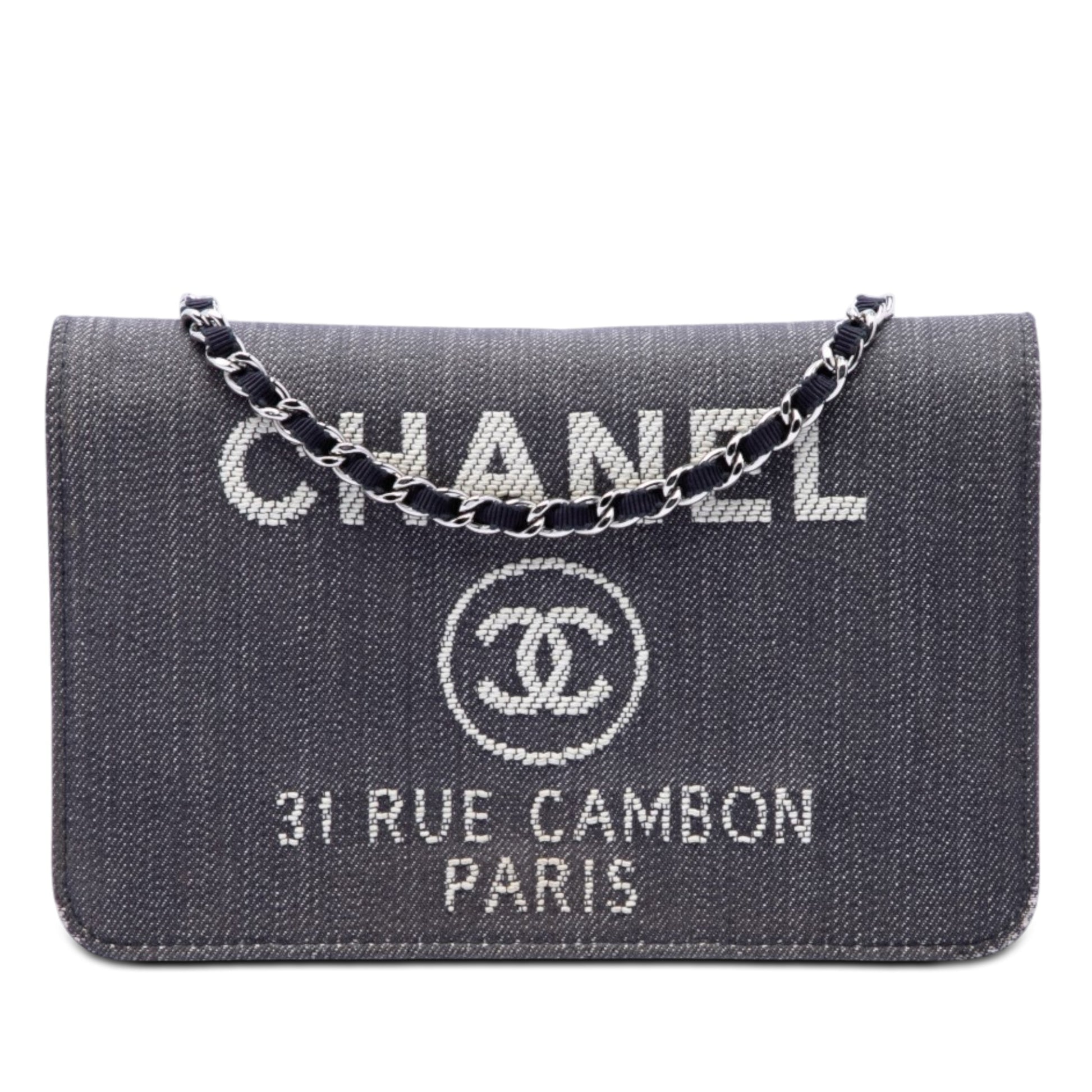 Chanel Denim Deauville Wallet On Chain
