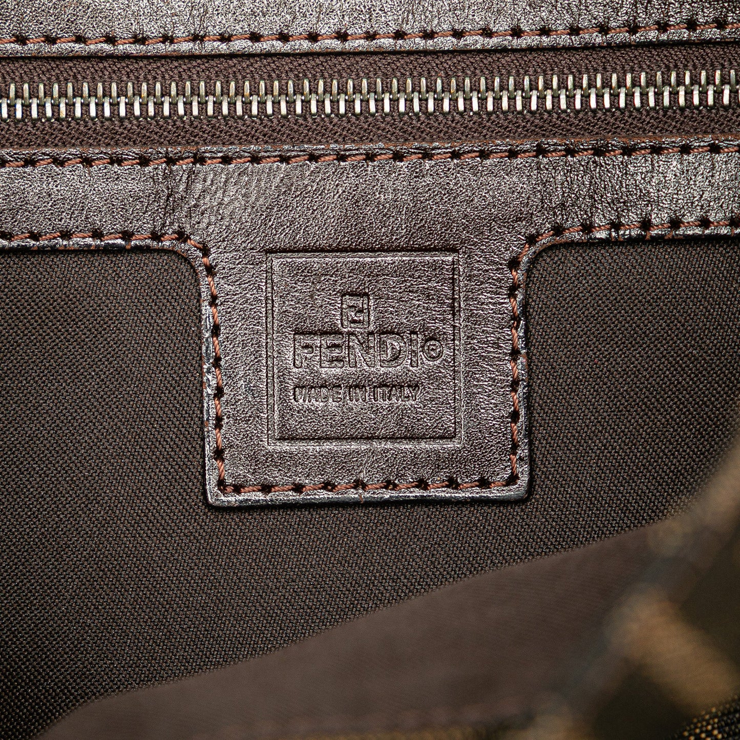 Fendi Zucca Canvas Shoulder Bag