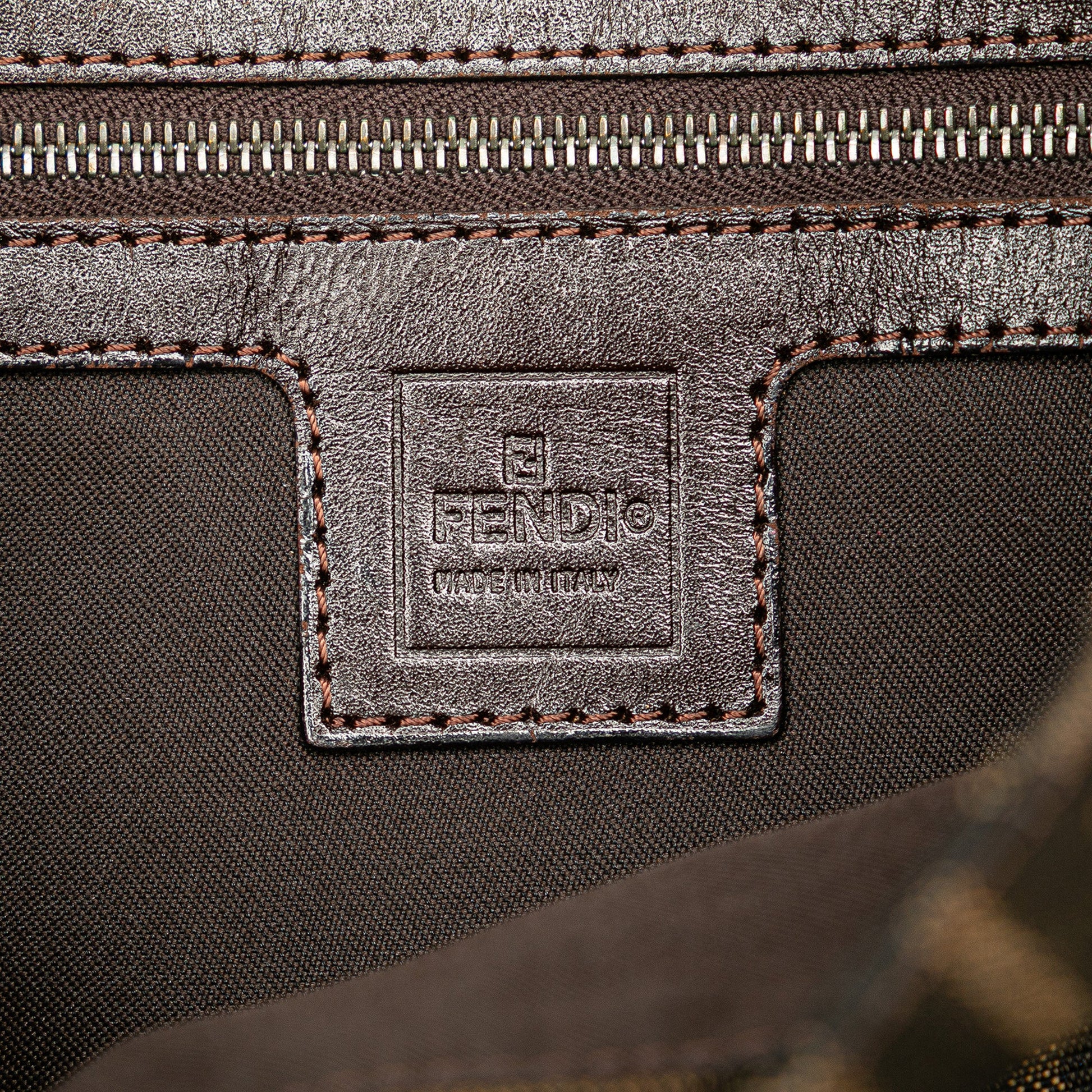 Fendi Zucca Canvas Shoulder Bag
