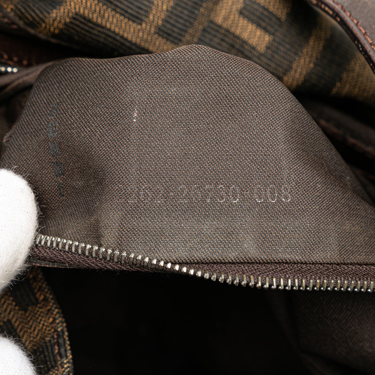 Fendi Zucca Canvas Shoulder Bag