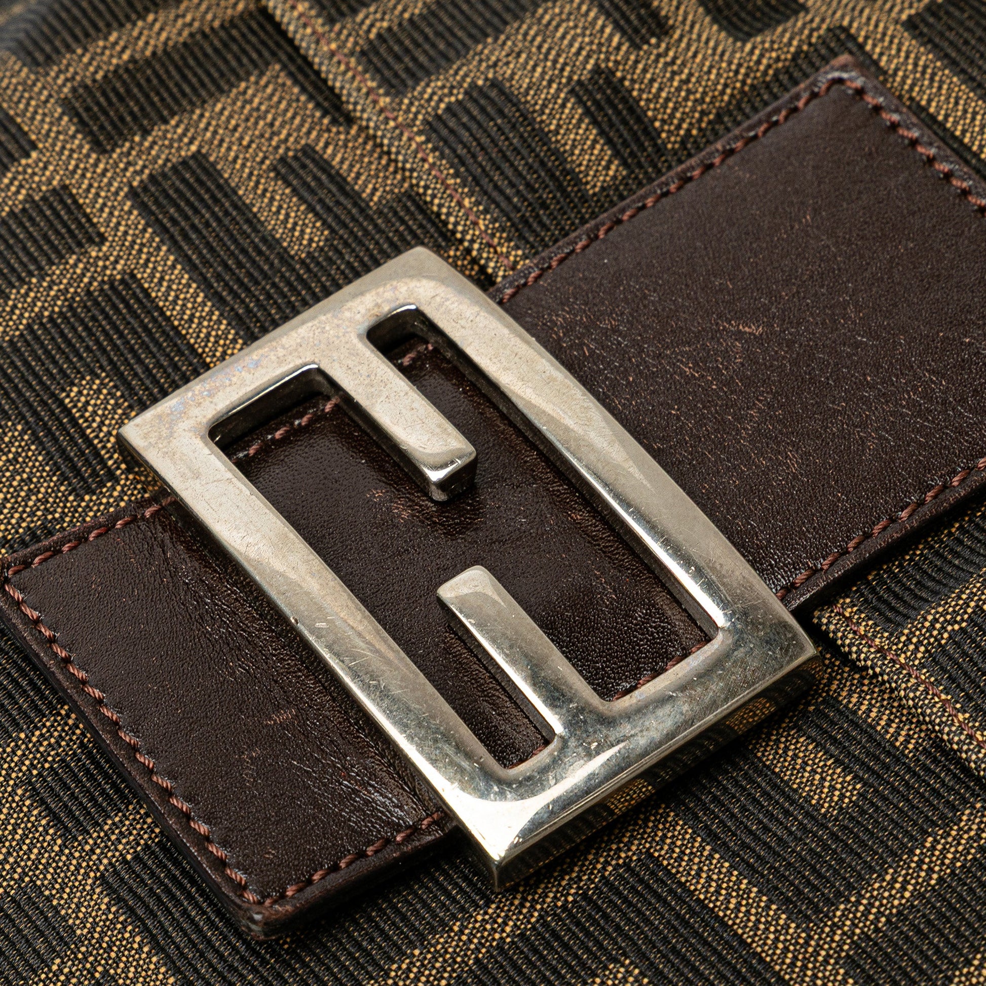 Fendi Zucca Canvas Shoulder Bag