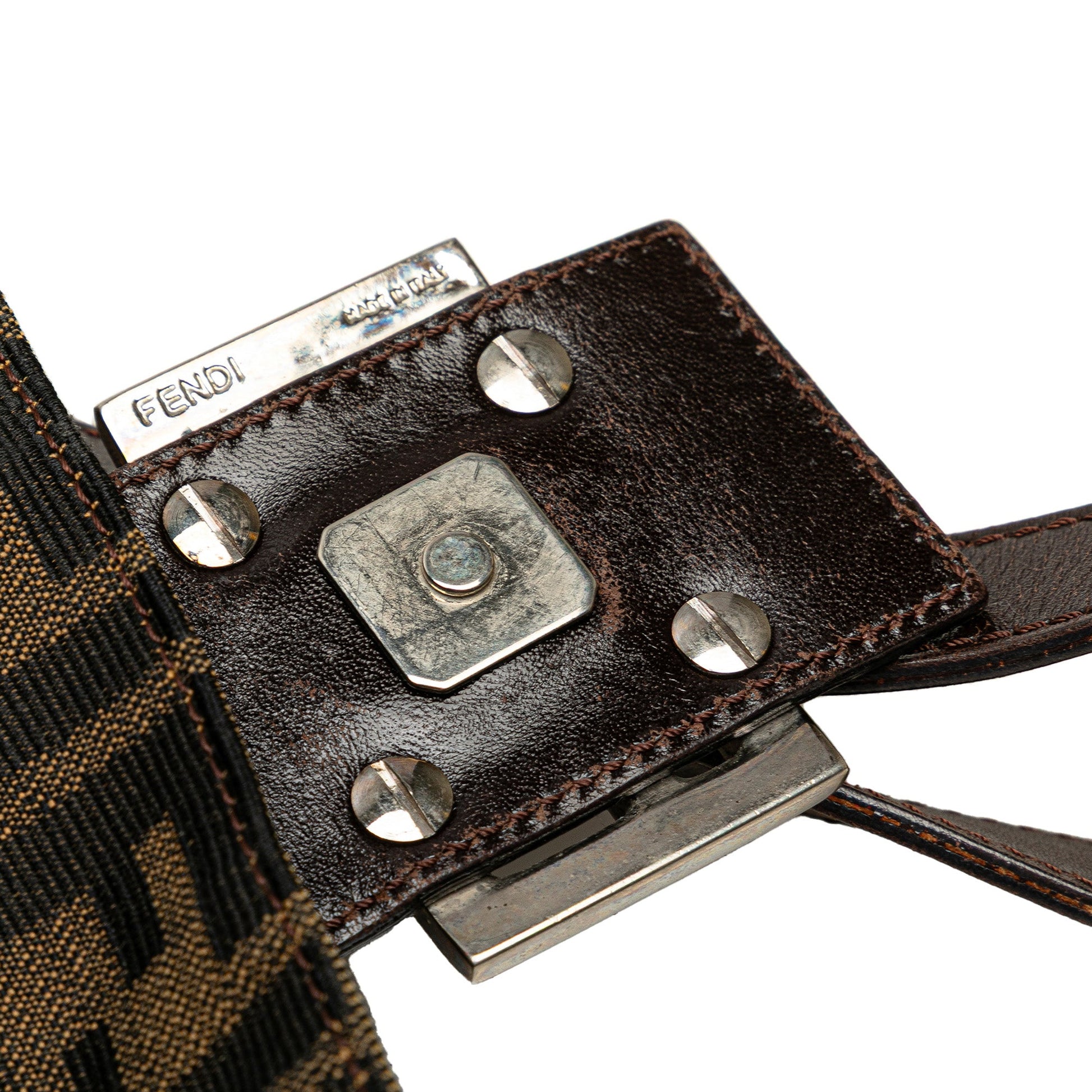 Fendi Zucca Canvas Shoulder Bag