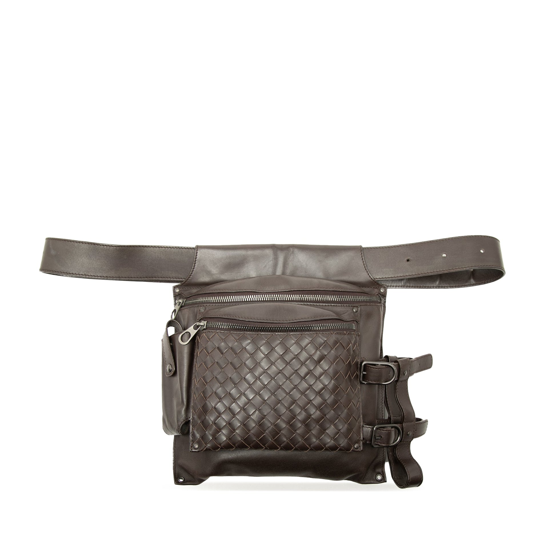 Bottega Veneta Intrecciato Trimmed Nappa Utility Belt Bag