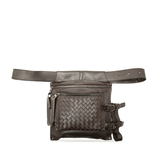 Bottega Veneta Intrecciato Trimmed Nappa Utility Belt Bag