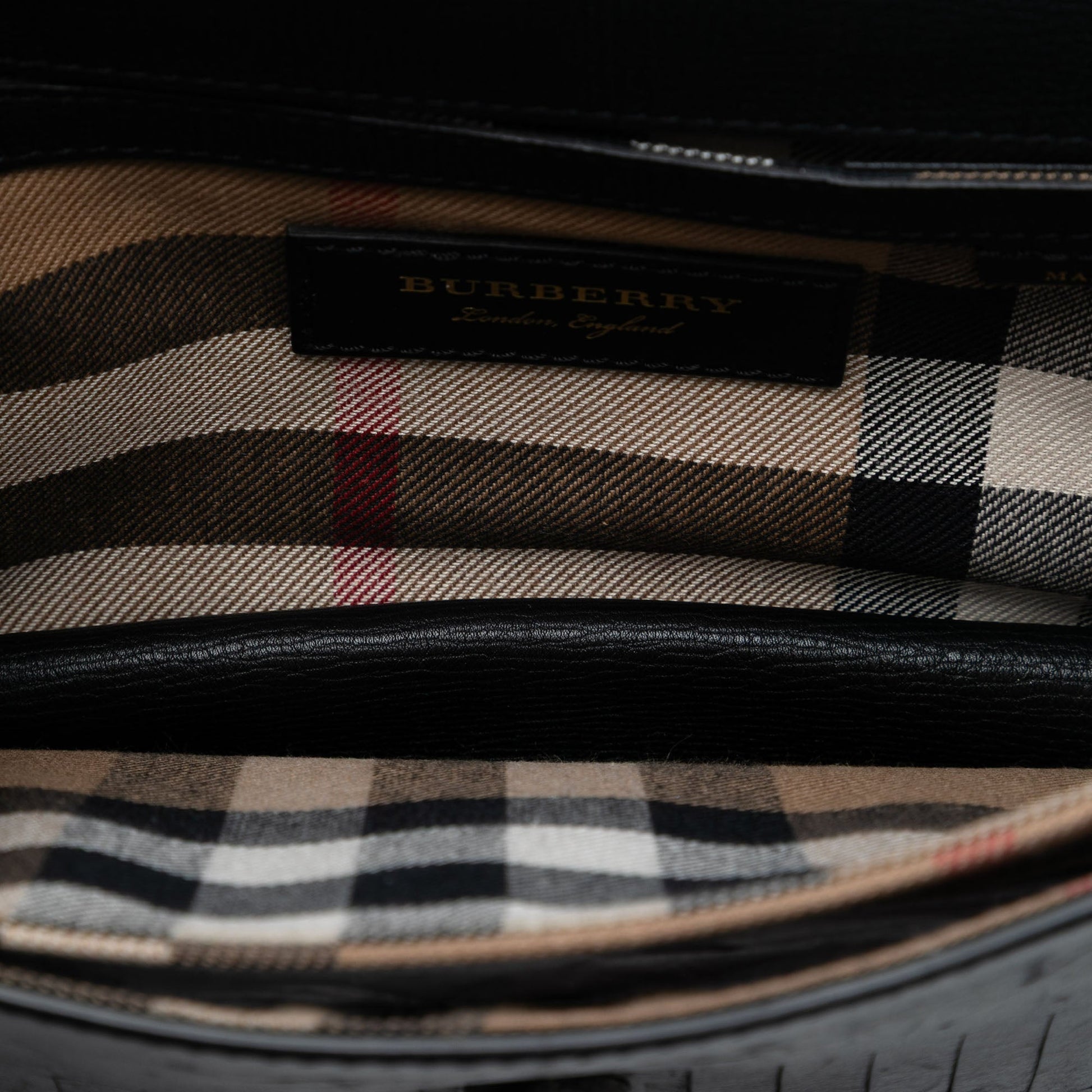 Burberry Small Grainy Calfskin Broguing Tassel Macken Crossbody
