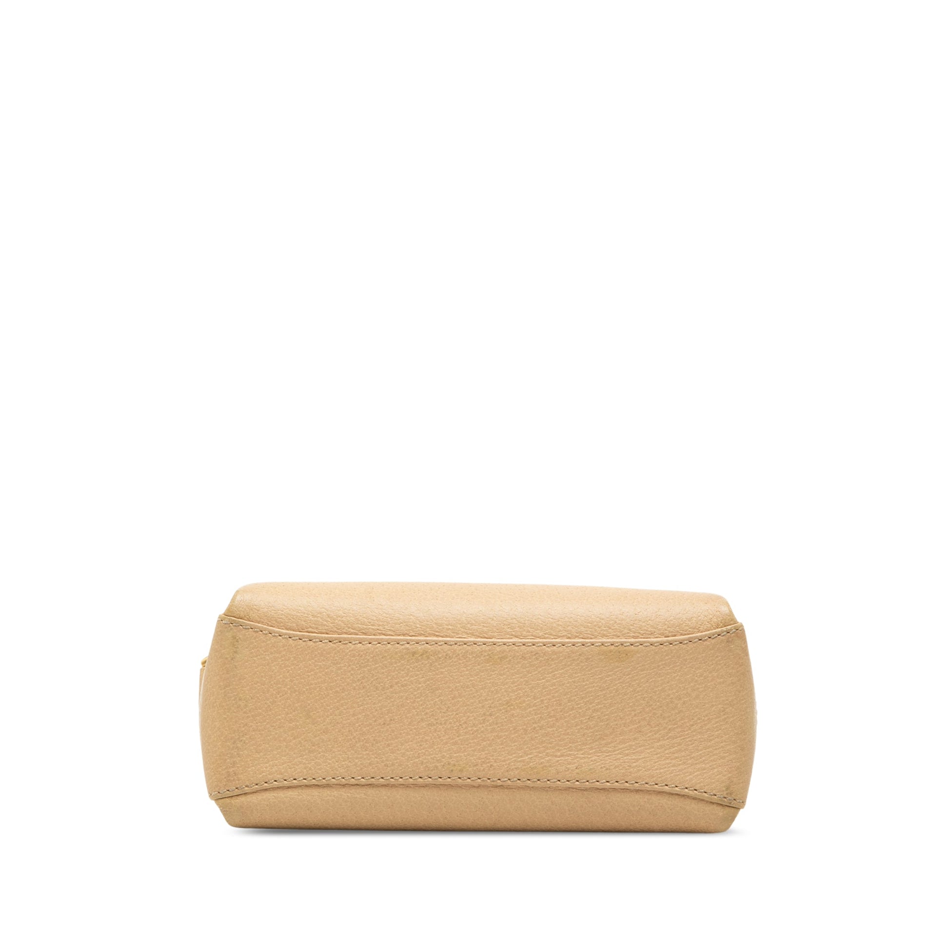 Gucci Grained Calfskin Bamboo Handbag