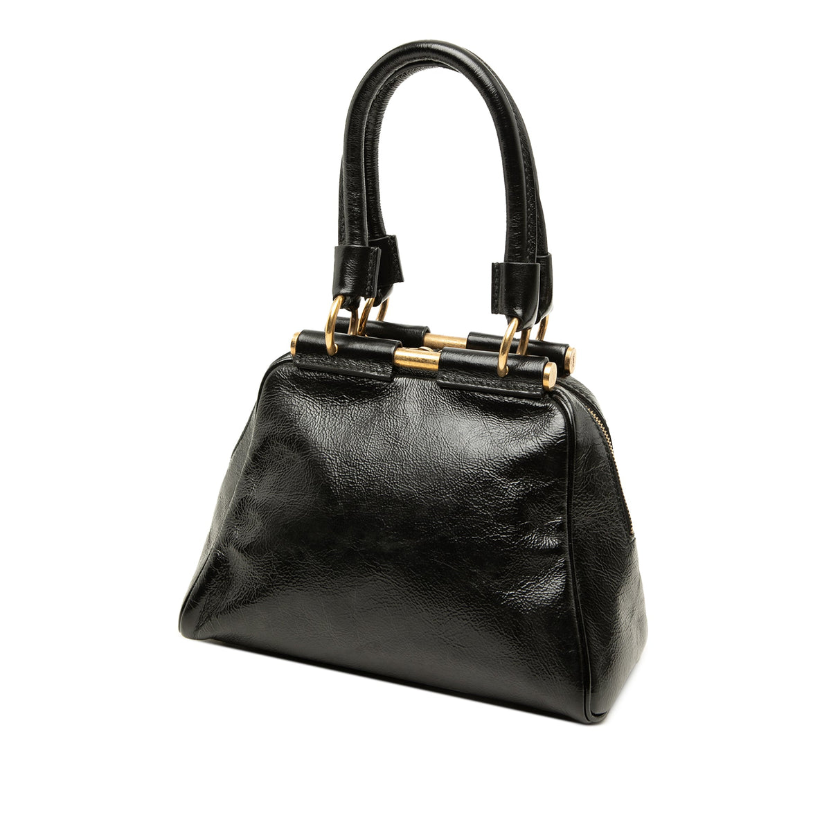 Saint Laurent Small Patent Majorelle Handbag