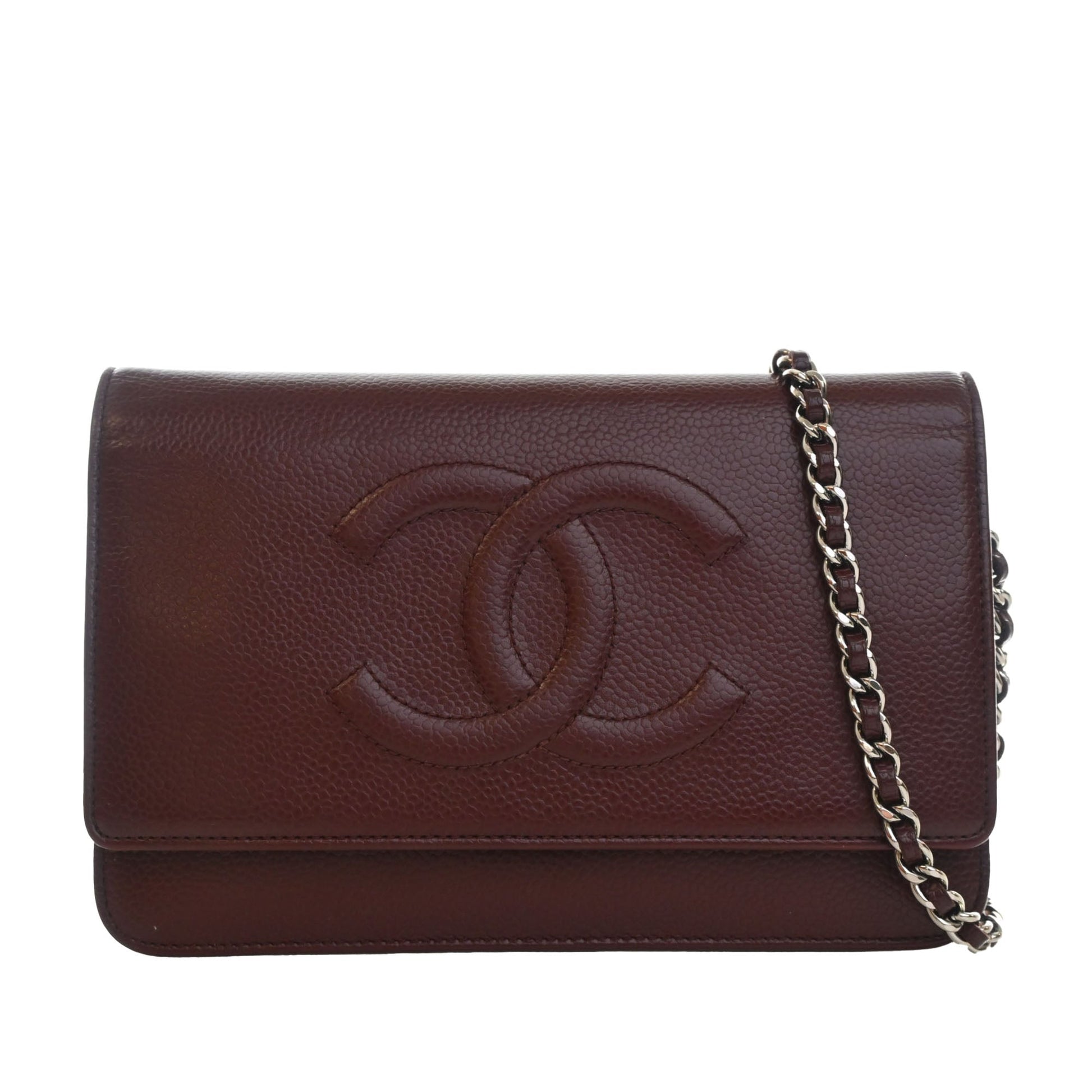 Chanel CC Caviar Wallet On Chain
