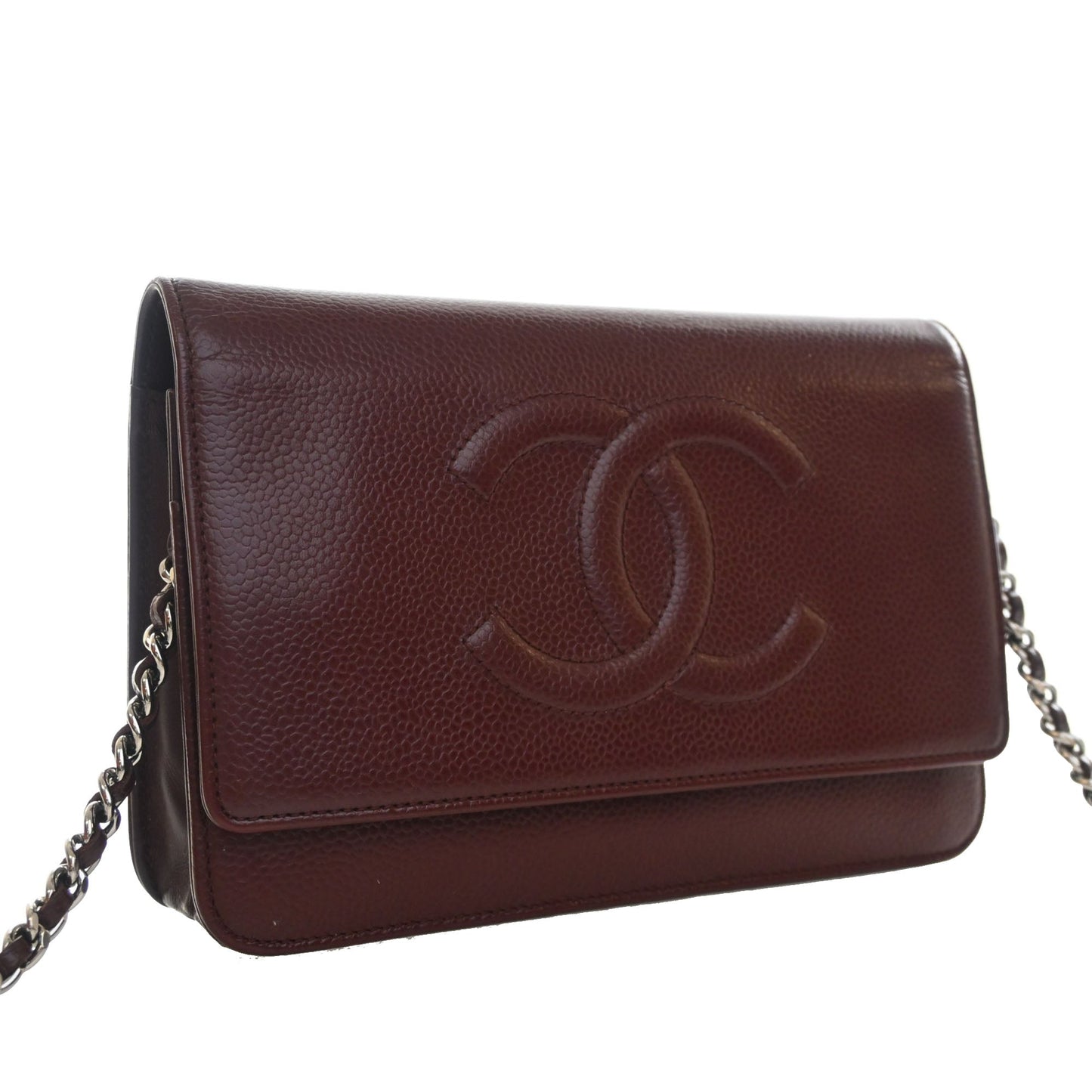 Chanel CC Caviar Wallet On Chain
