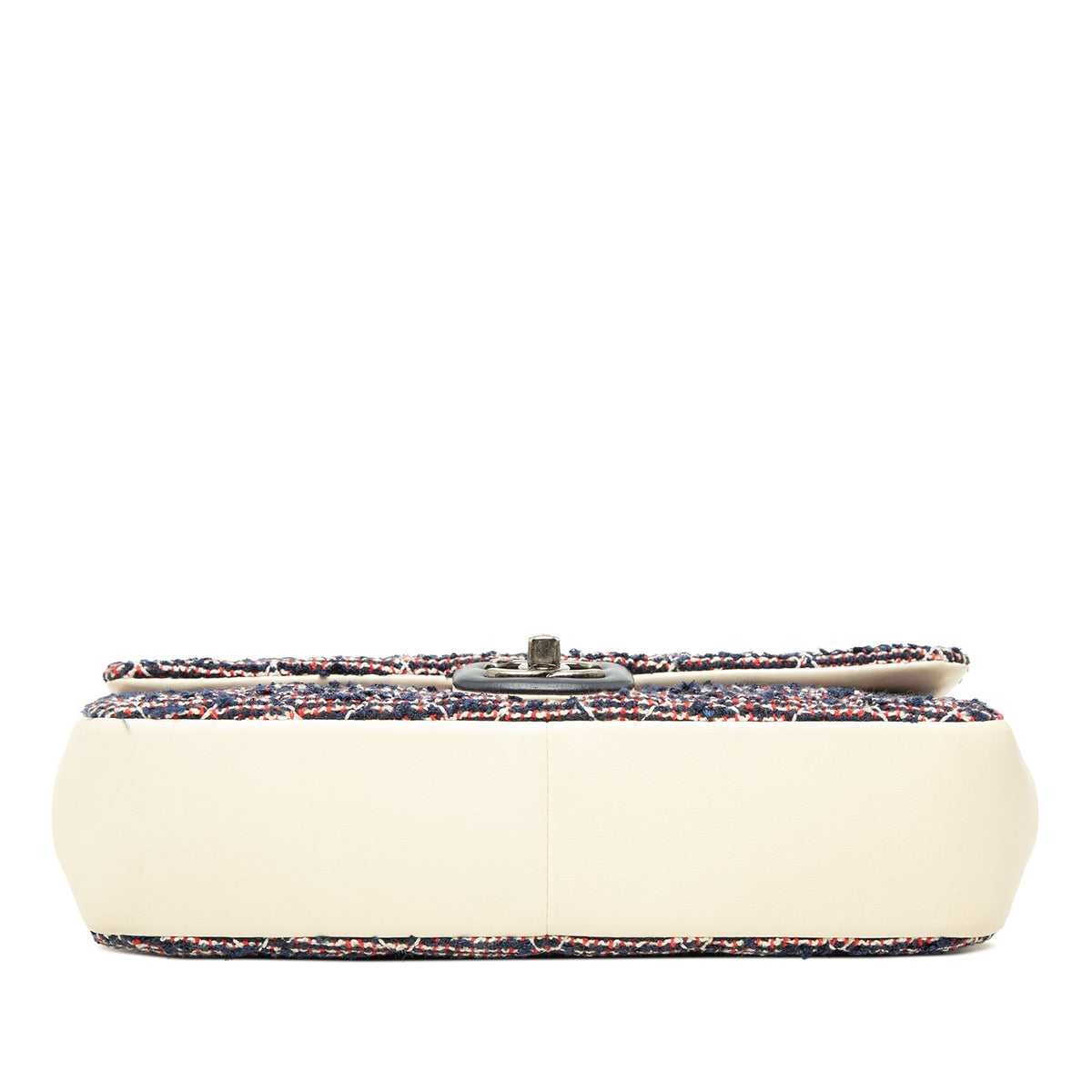 Chanel Medium Tweed Single Flap — Blue