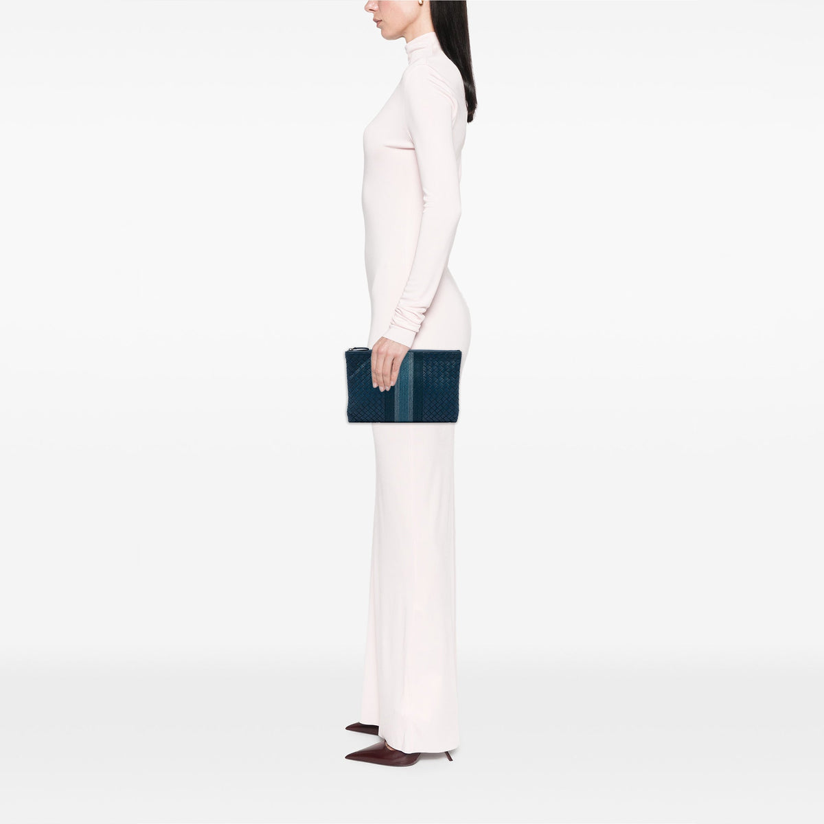 Bottega Veneta Nappa Intrecciato Line Stitch Clutch