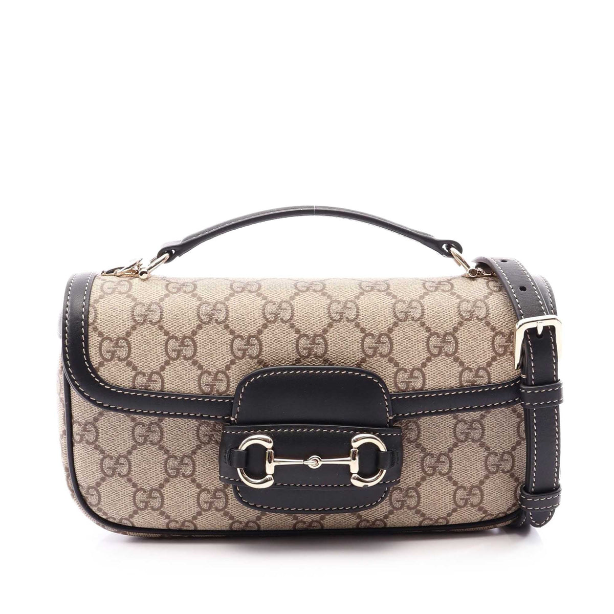Gucci Small GG Supreme Horsebit 1955 Soft Top Handle Bag