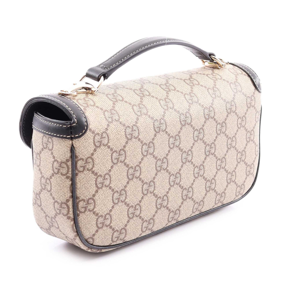 Gucci Small GG Supreme Horsebit 1955 Soft Top Handle Bag